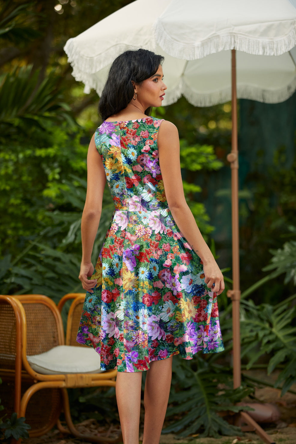 Moody Floral Vintage Dress