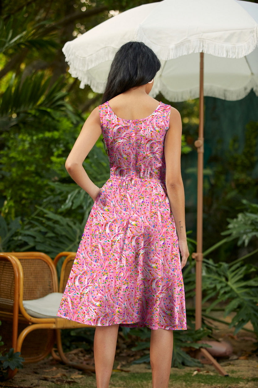Retro Fit & Flare Dress Sprinkles
