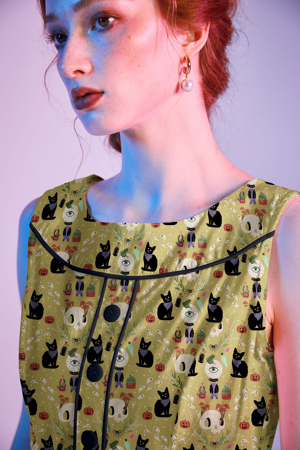 Elizabeth Dress in Mystical Cats