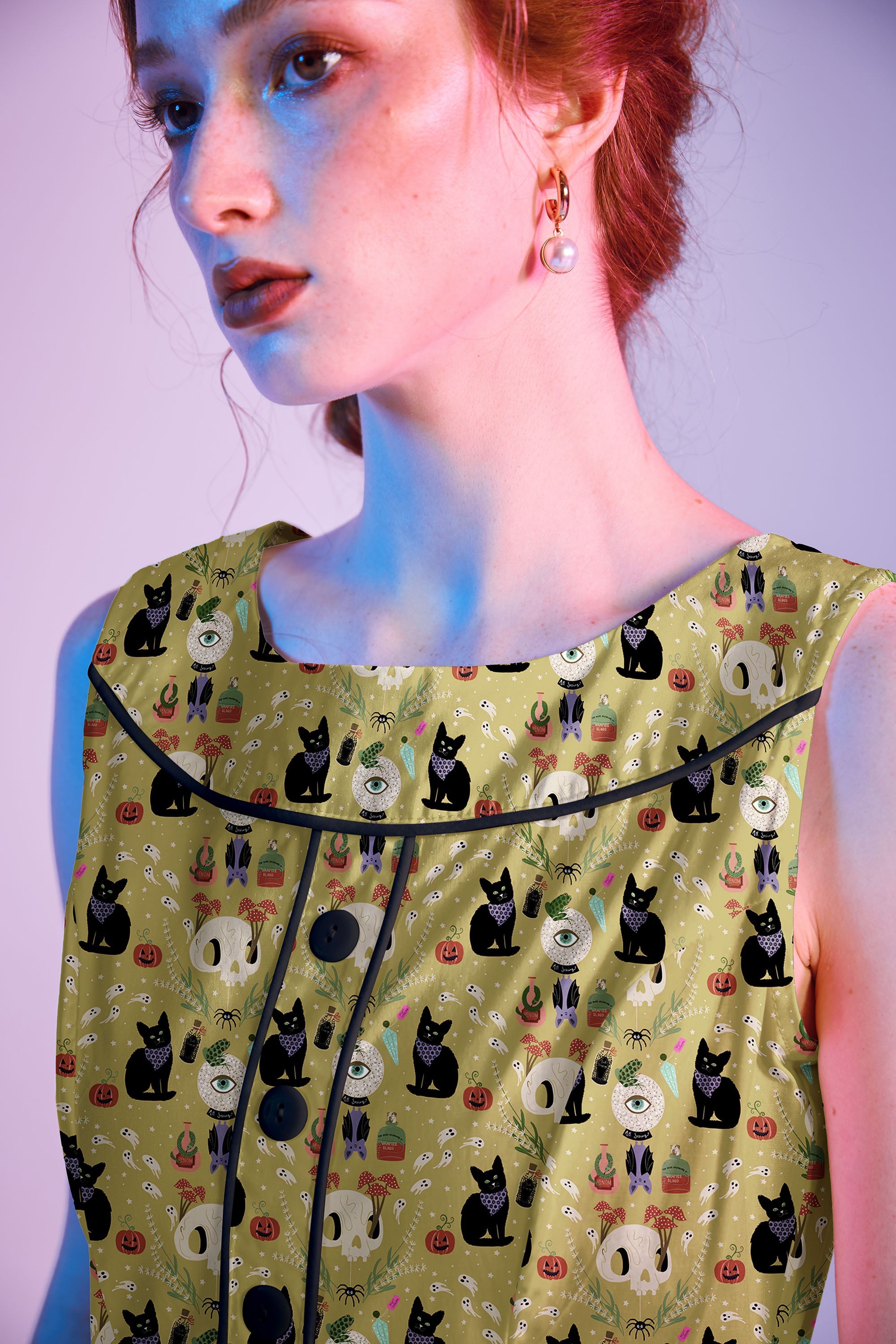 Elizabeth Dress in Mystical Cats