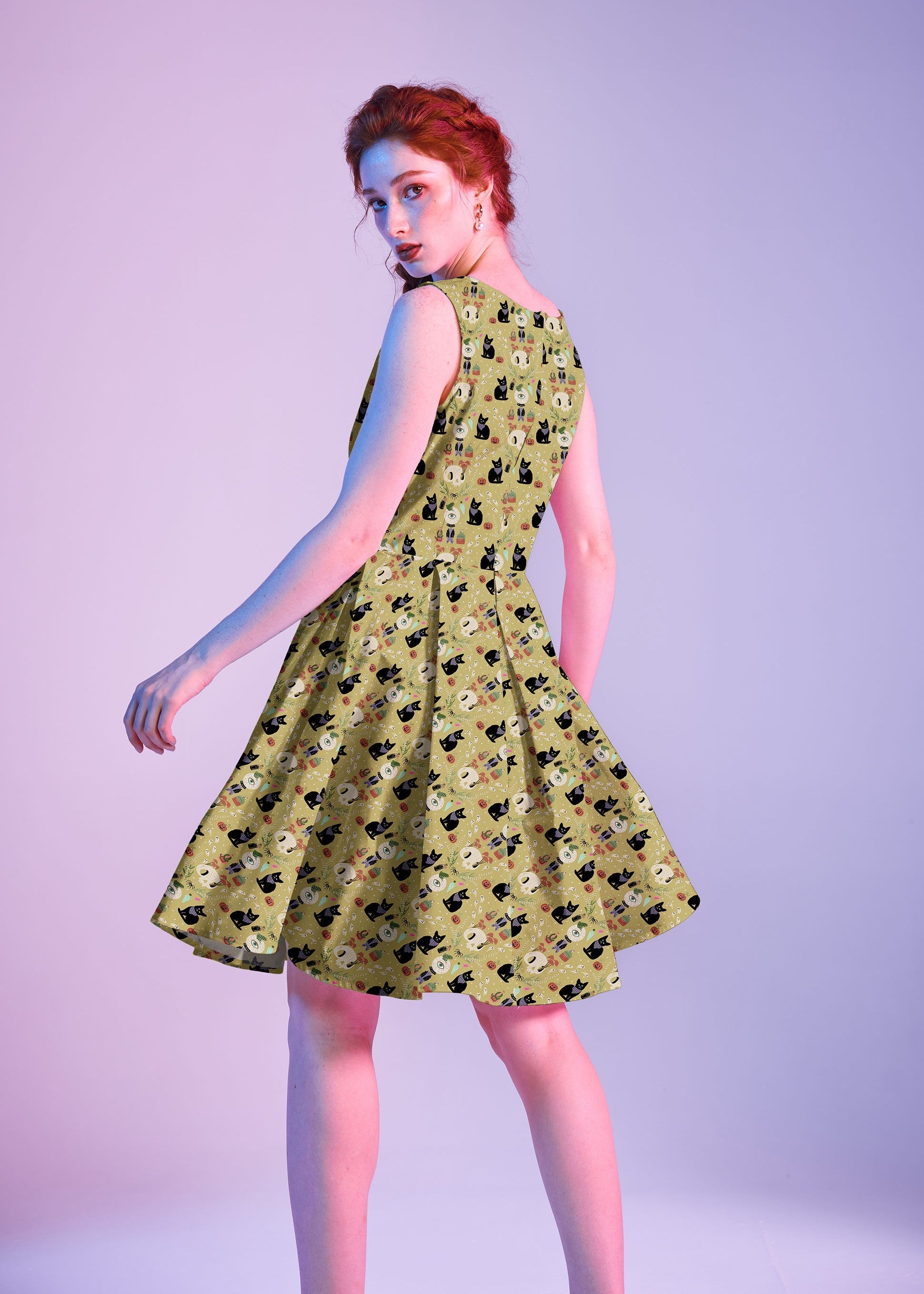 Elizabeth Dress in Mystical Cats