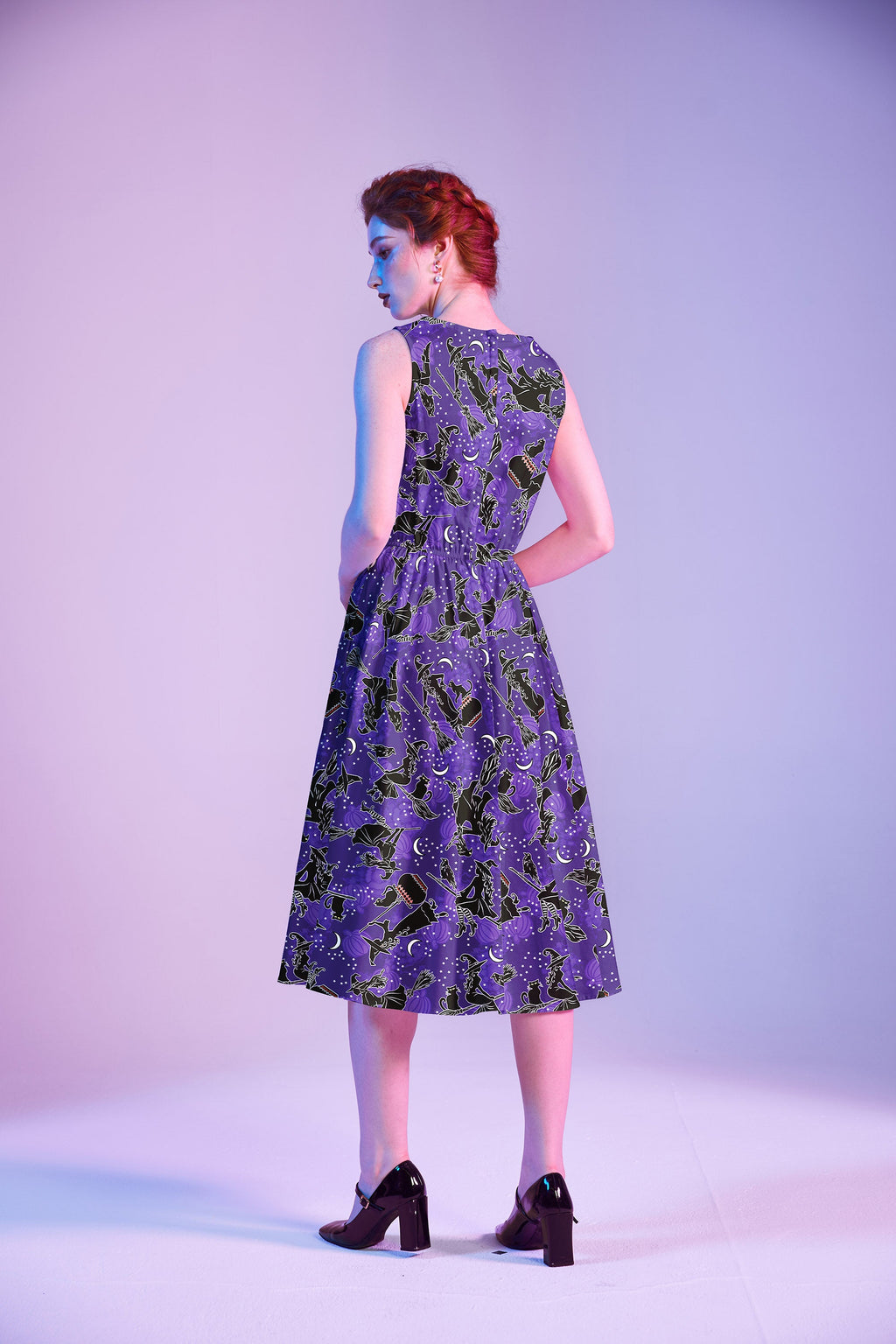 Glow in the Dark Witches Midi Dress