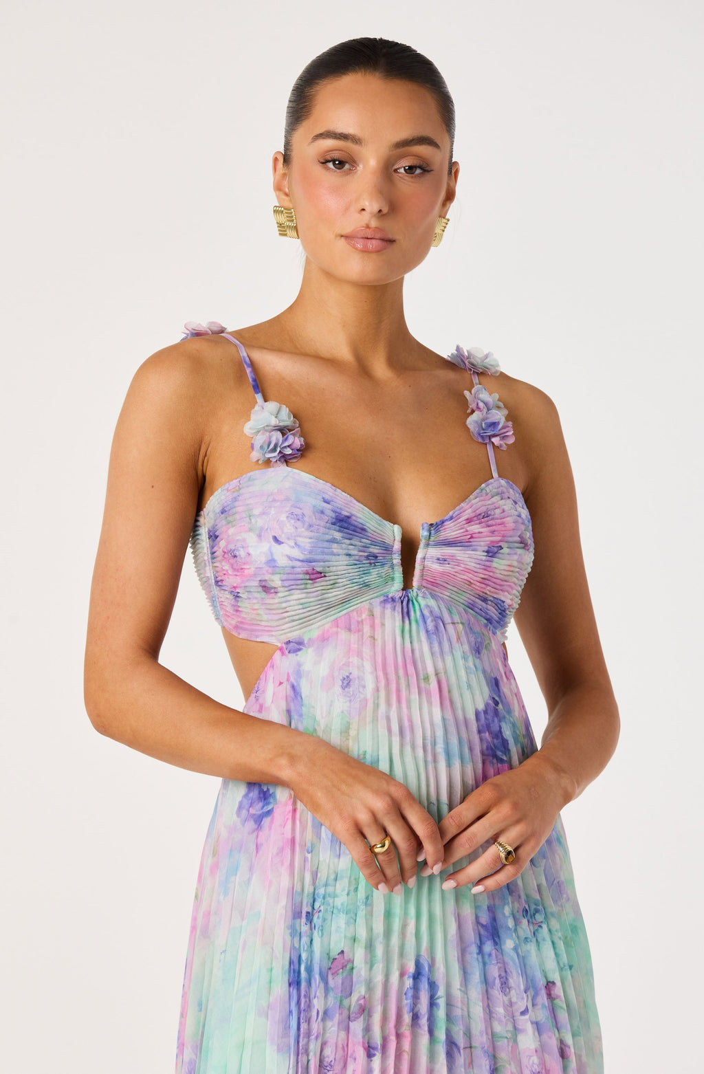 Emese Floral Cutout Maxi Dress