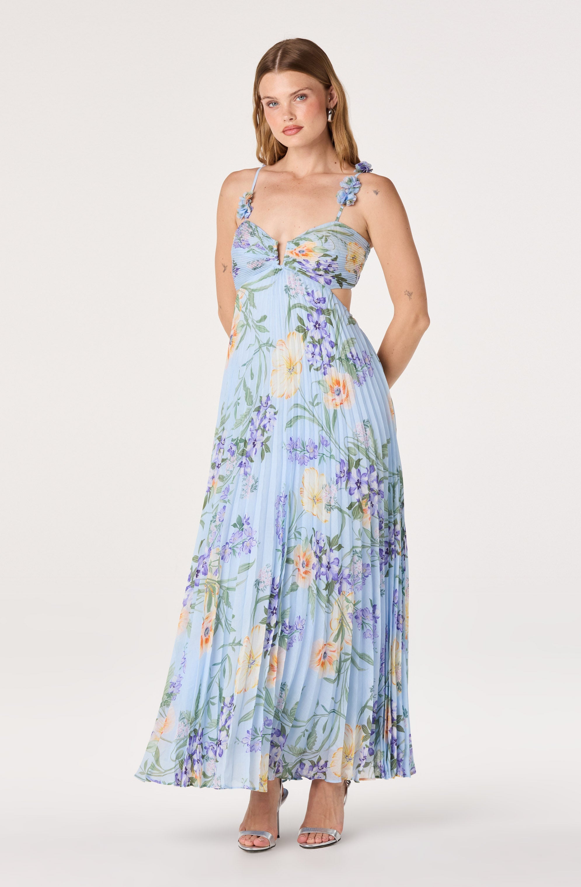 Emese Floral Cutout Maxi Dress