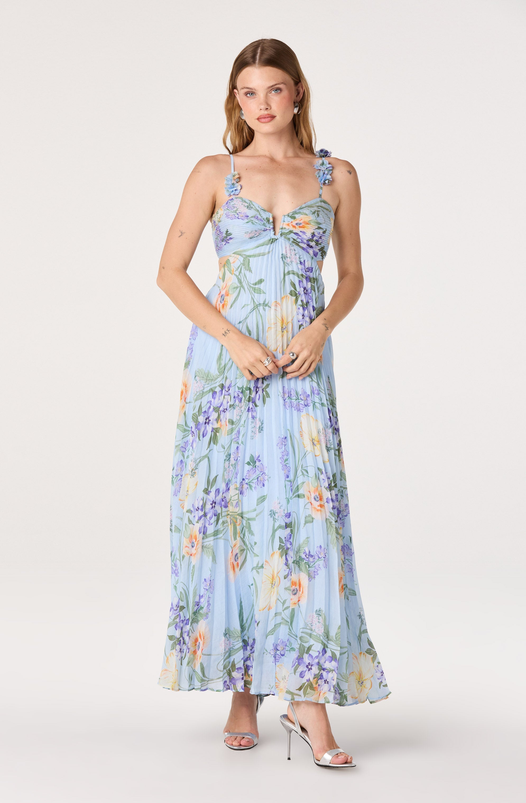 Emese Floral Cutout Maxi Dress