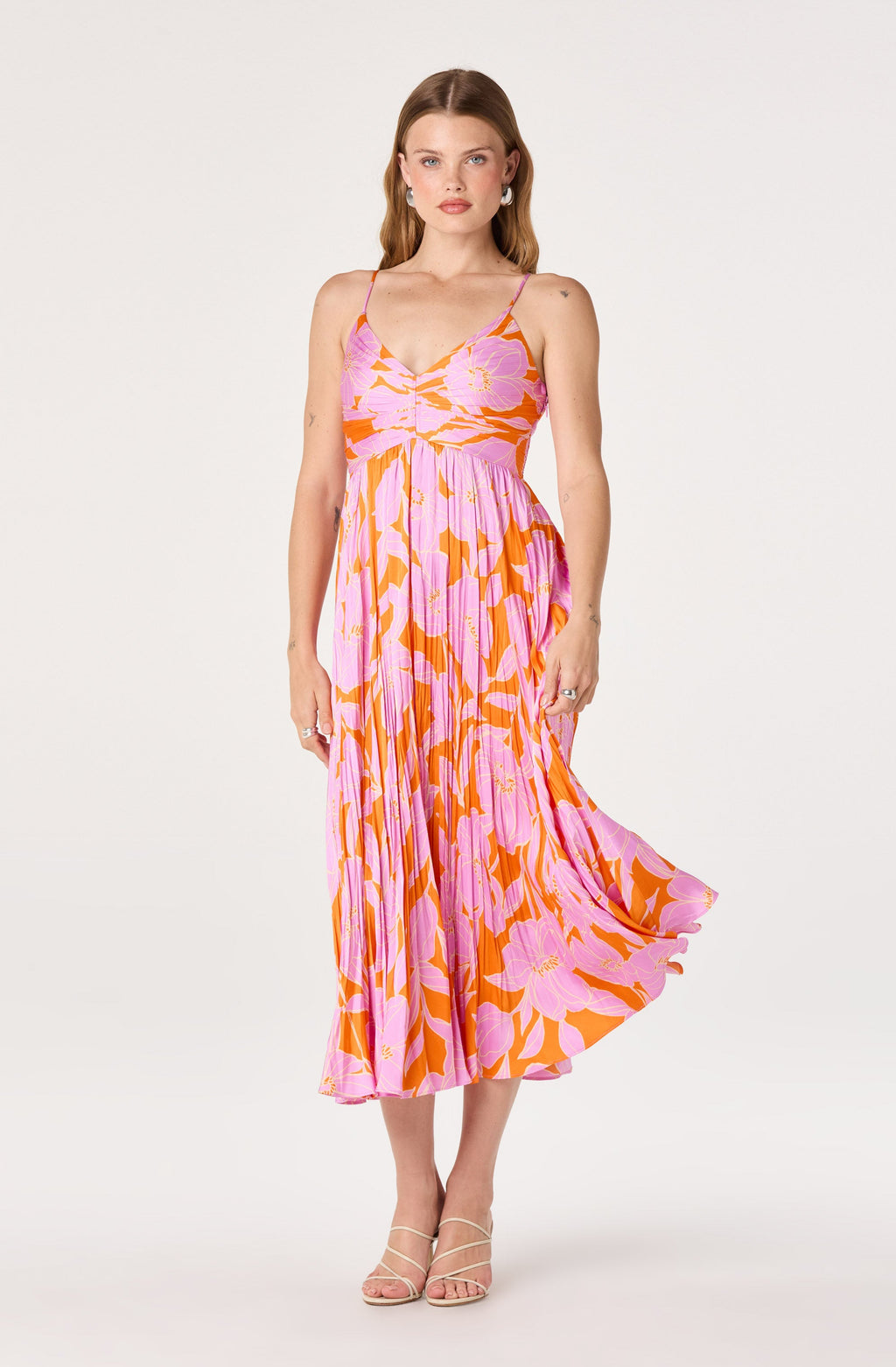 Maeve Pleated Midi Dress