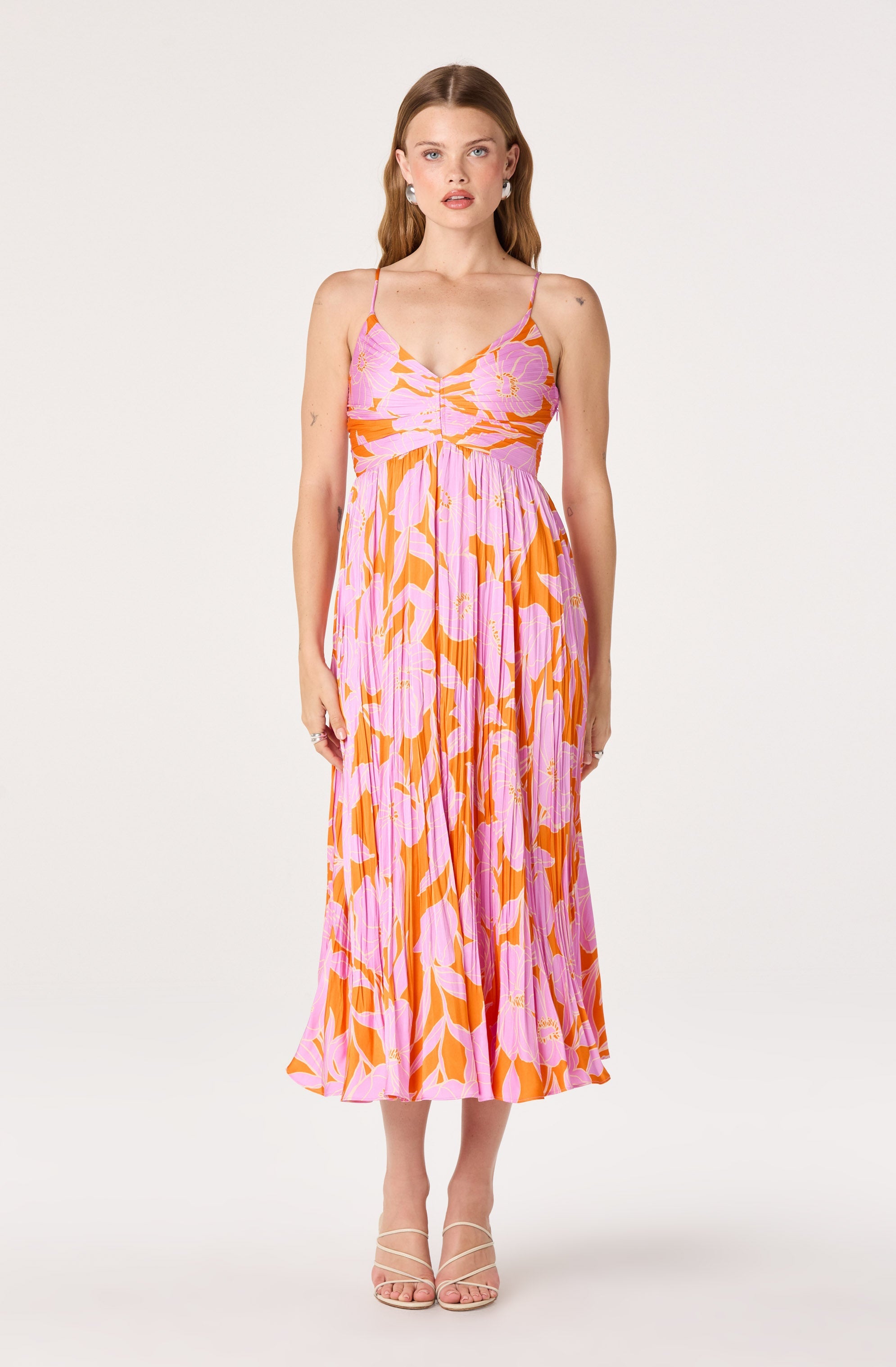 Maeve Pleated Midi Dress