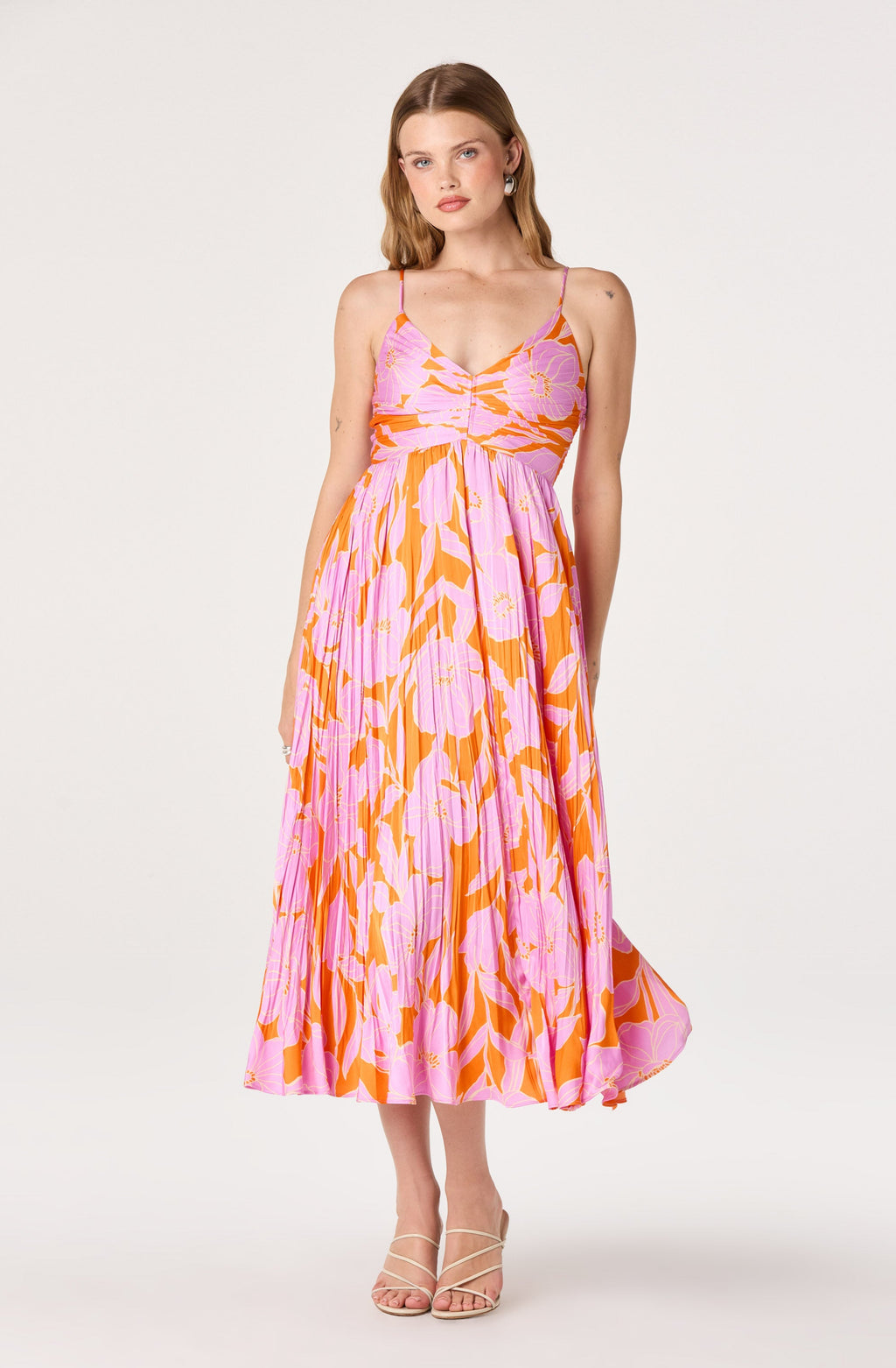 Maeve Pleated Midi Dress