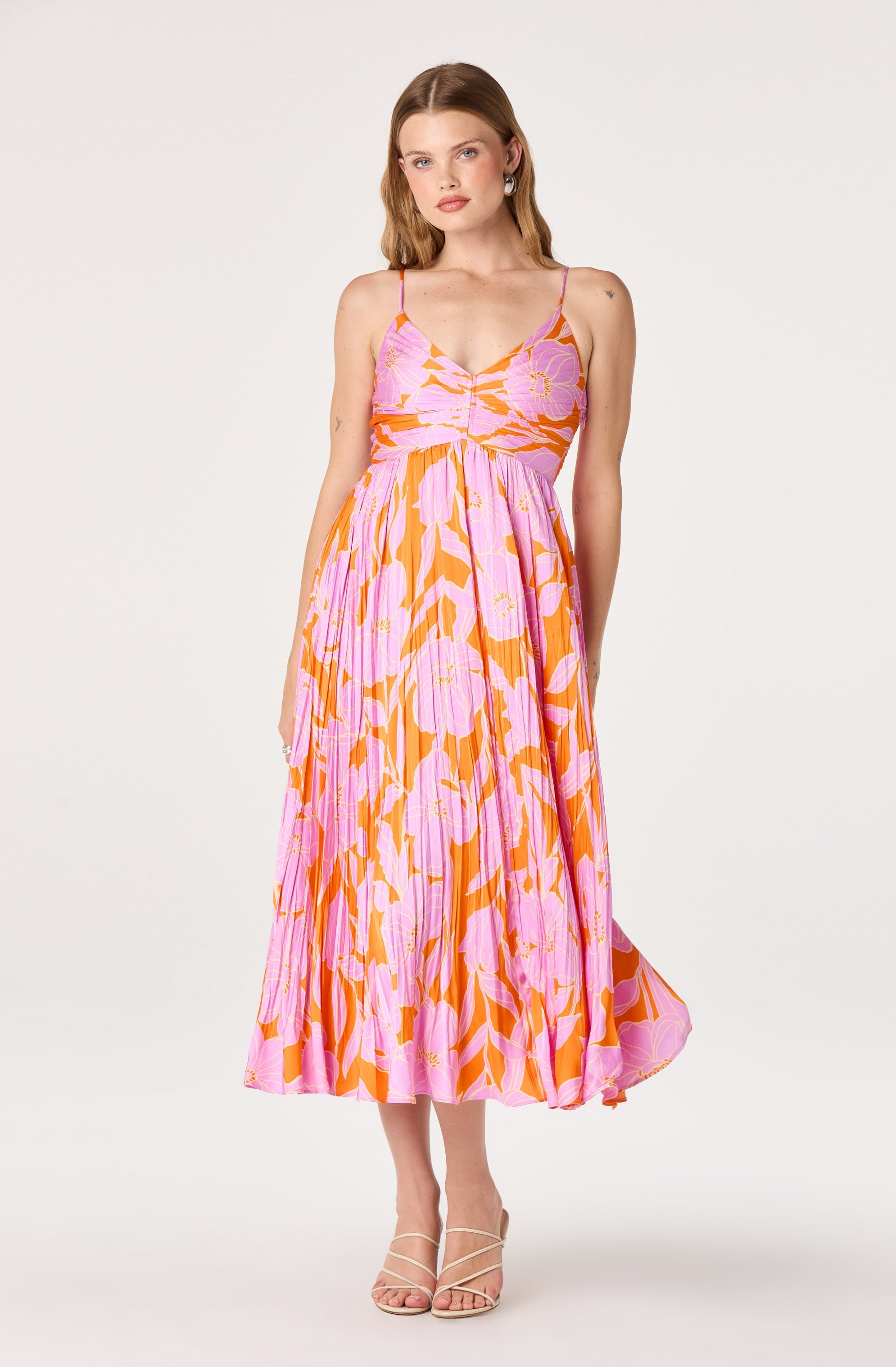 Maeve Pleated Midi Dress