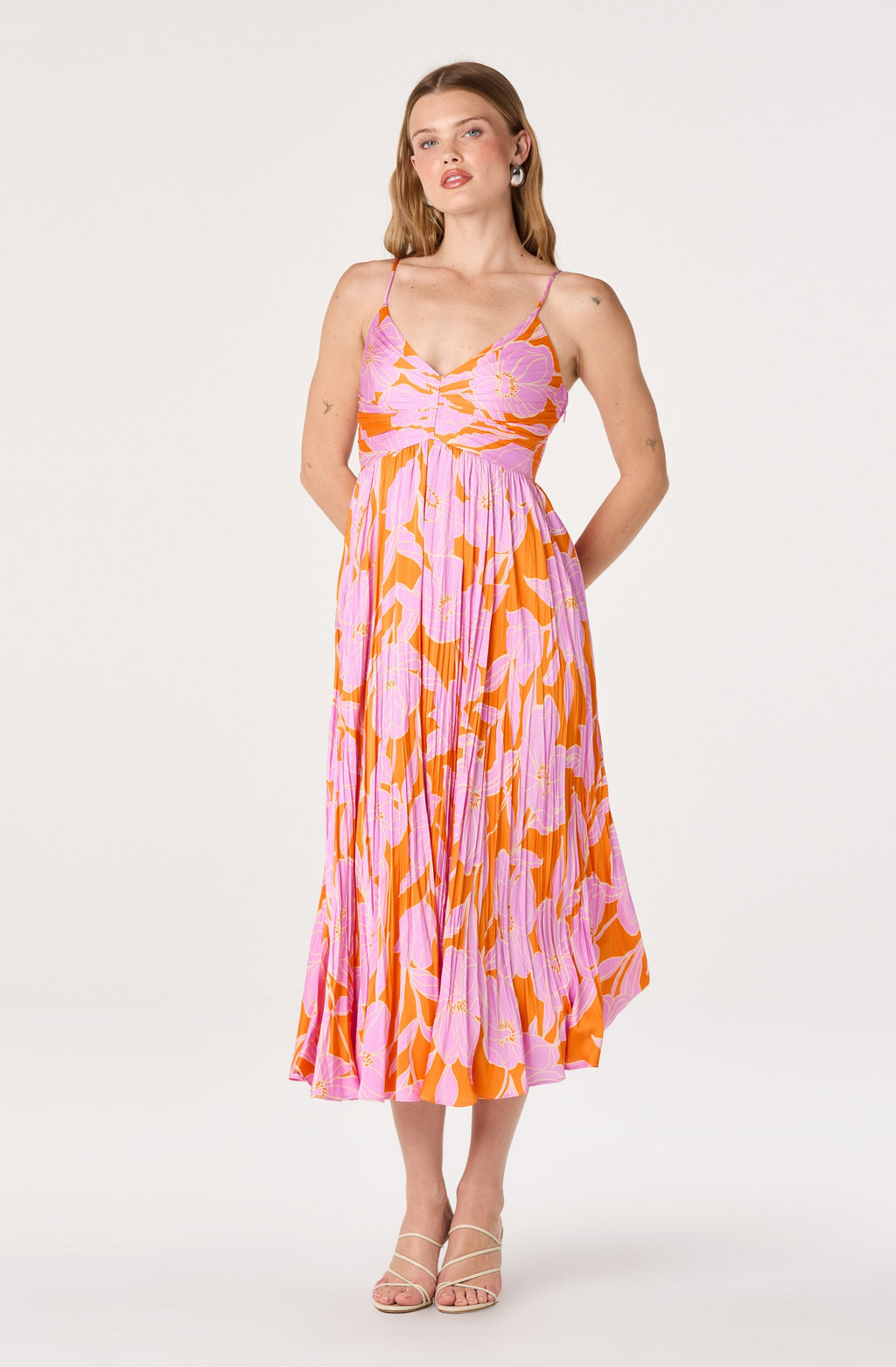 Maeve Pleated Midi Dress