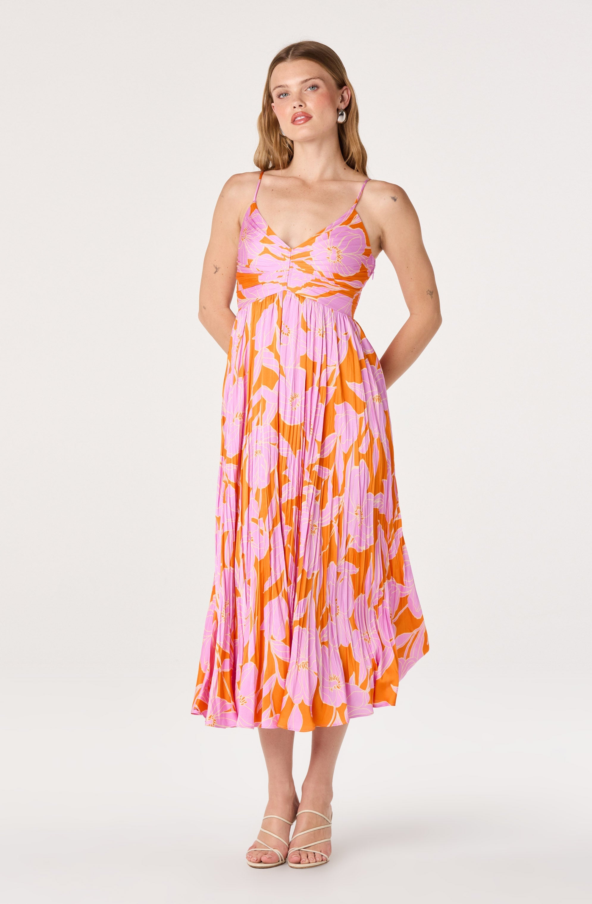 Maeve Pleated Midi Dress