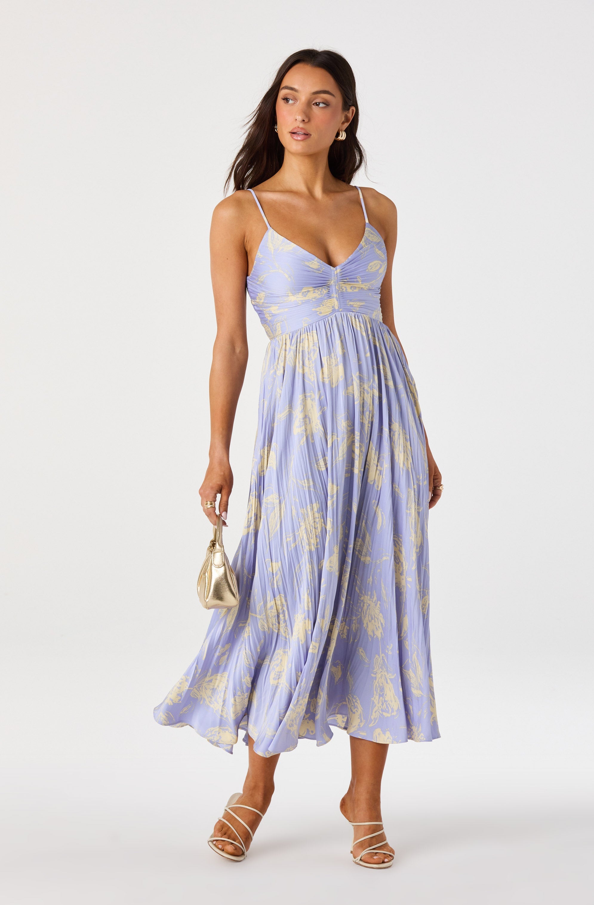 Maeve Pleated Midi Dress