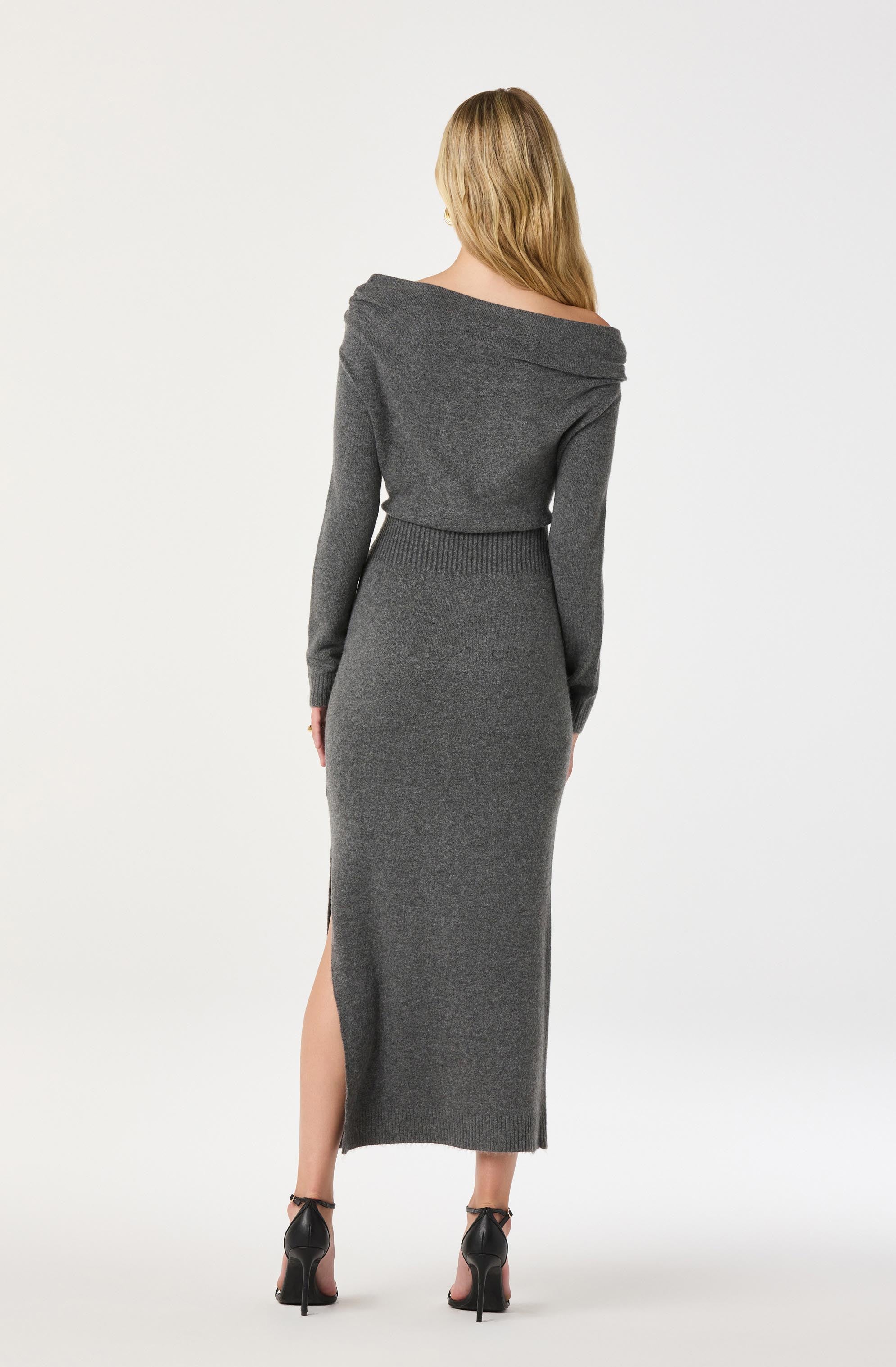 One Shoulder Midi Sweater Dress 8/30