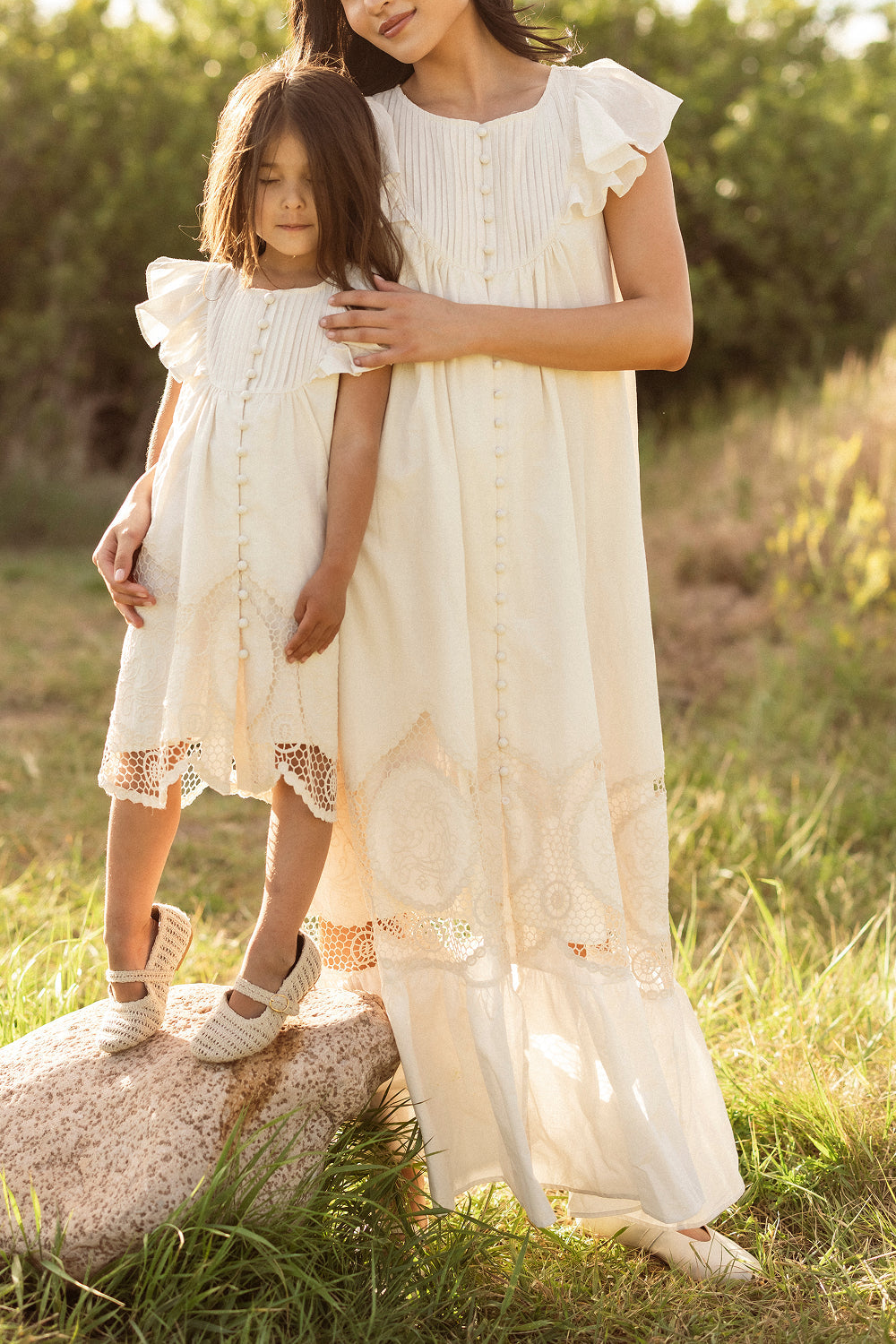 Abigail Maxi Dress in Antique Ivory