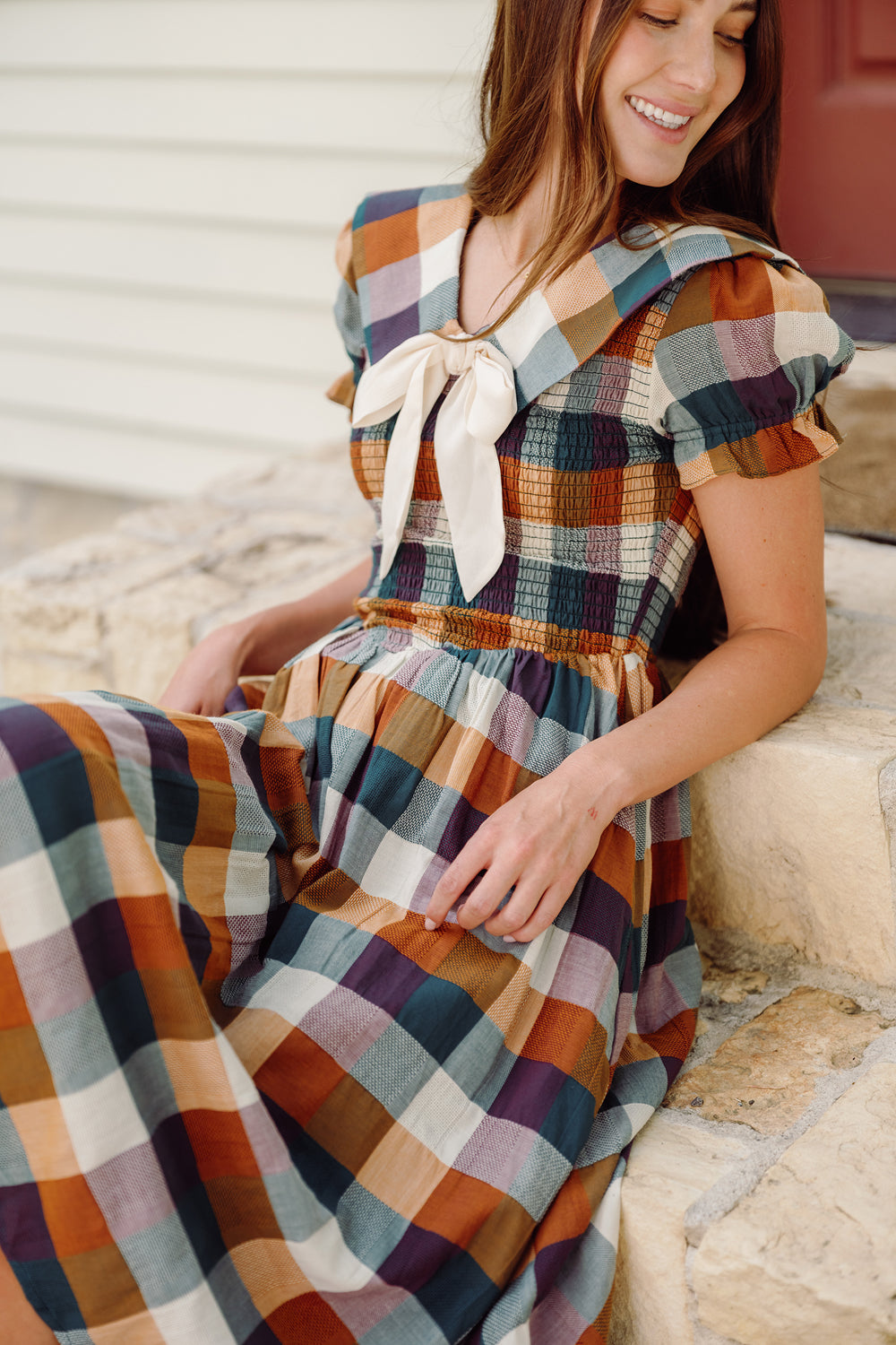 Alice Dress in Maize Gingham
