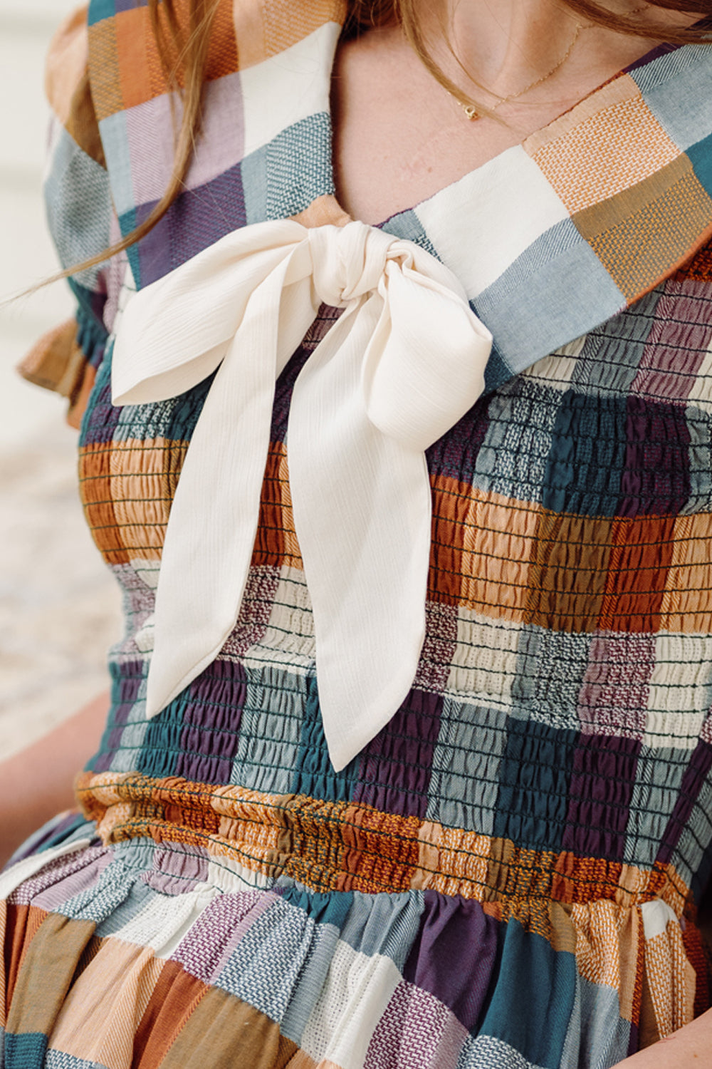 Alice Dress in Maize Gingham