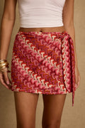 Amaya Crochet Wrap Mini Skirt