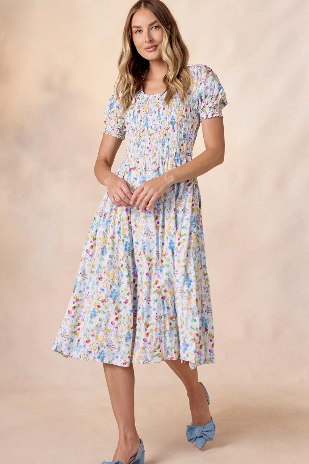 Amelie Dress in Floral Fields
