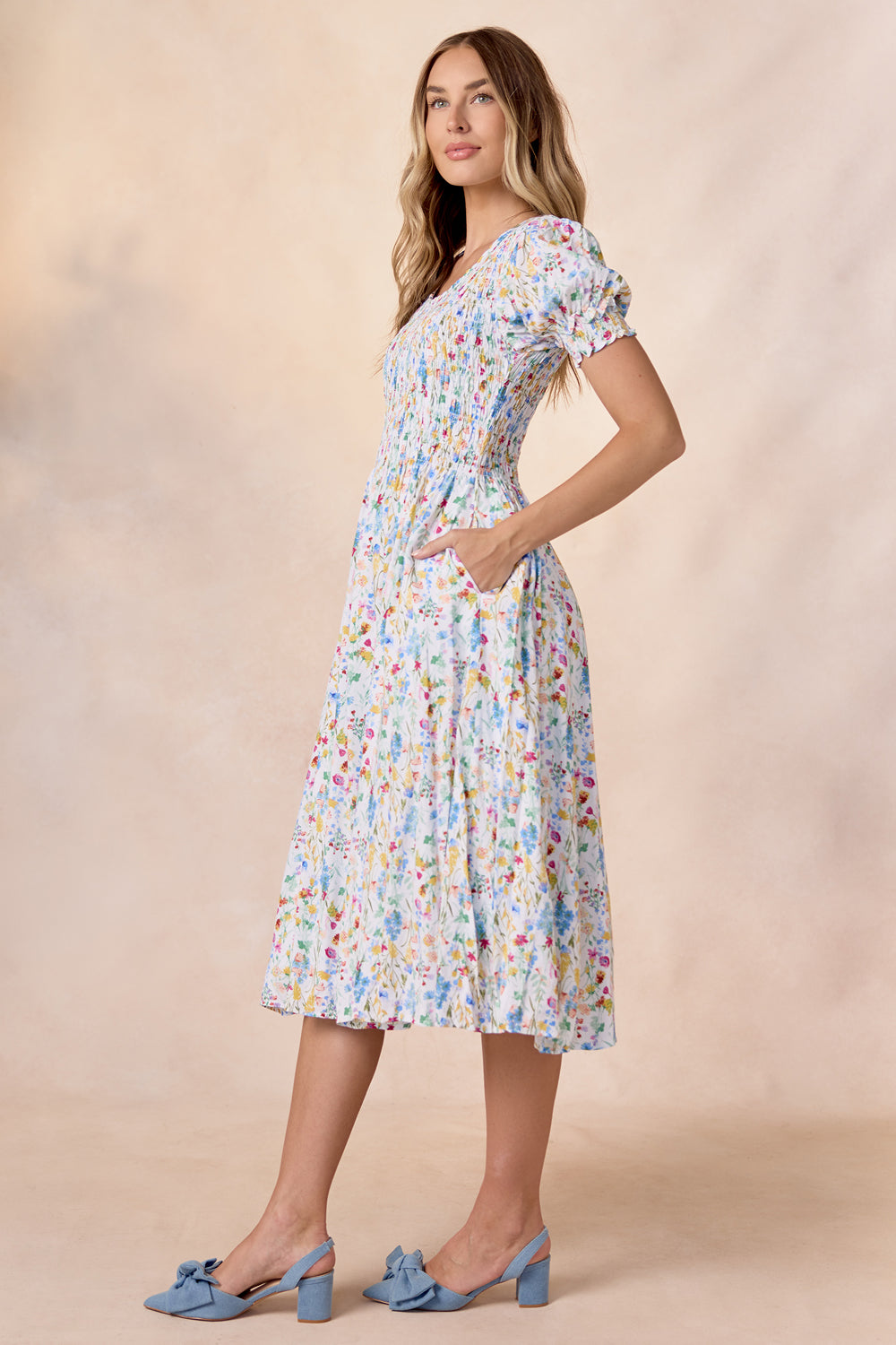 Amelie Dress in Floral Fields