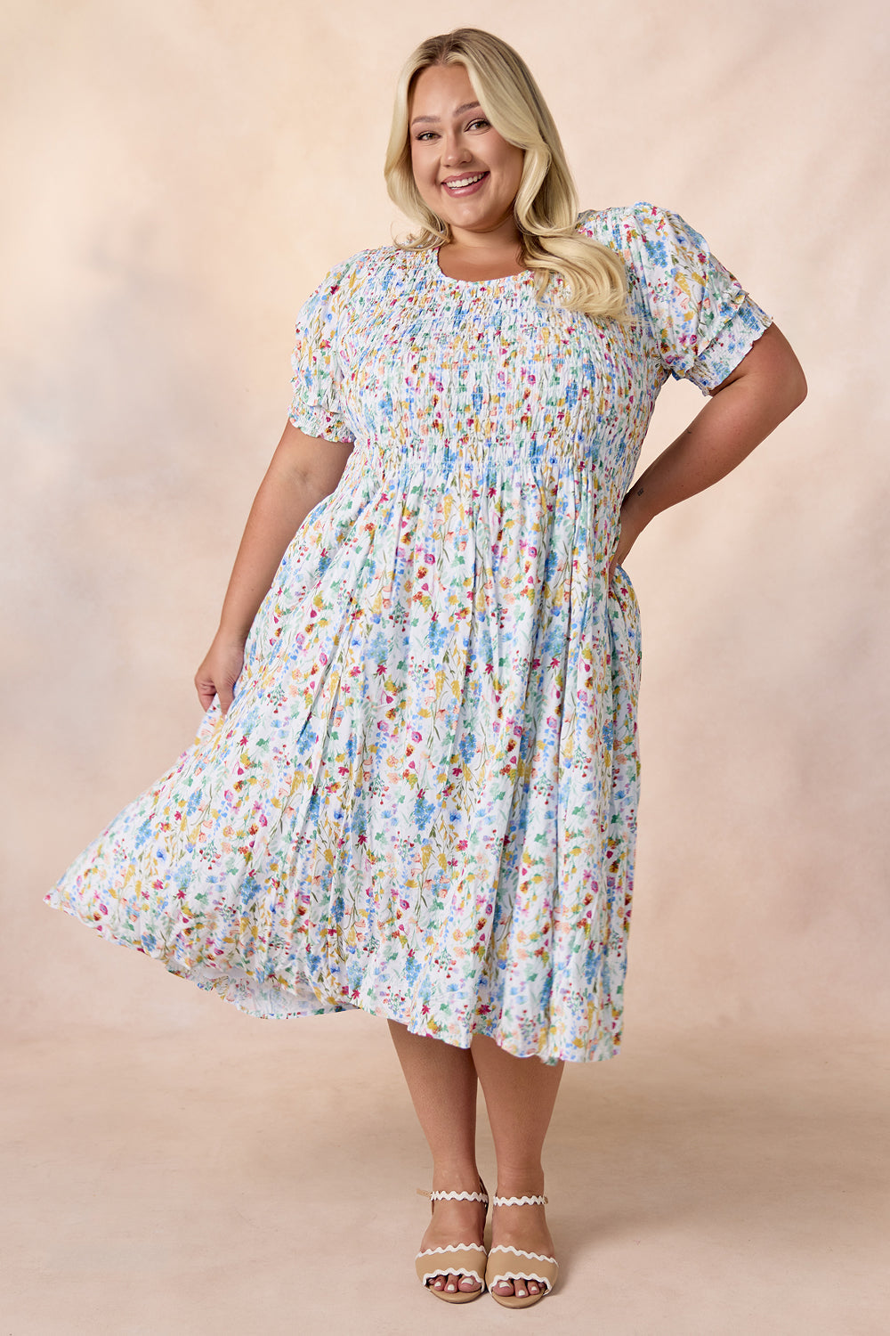 Amelie Dress in Floral Fields