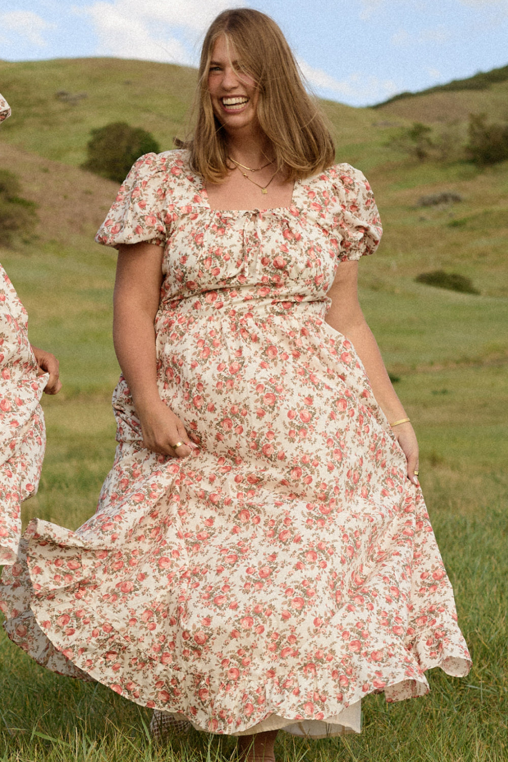 Amira Dress in Ivory Heritage Rose
