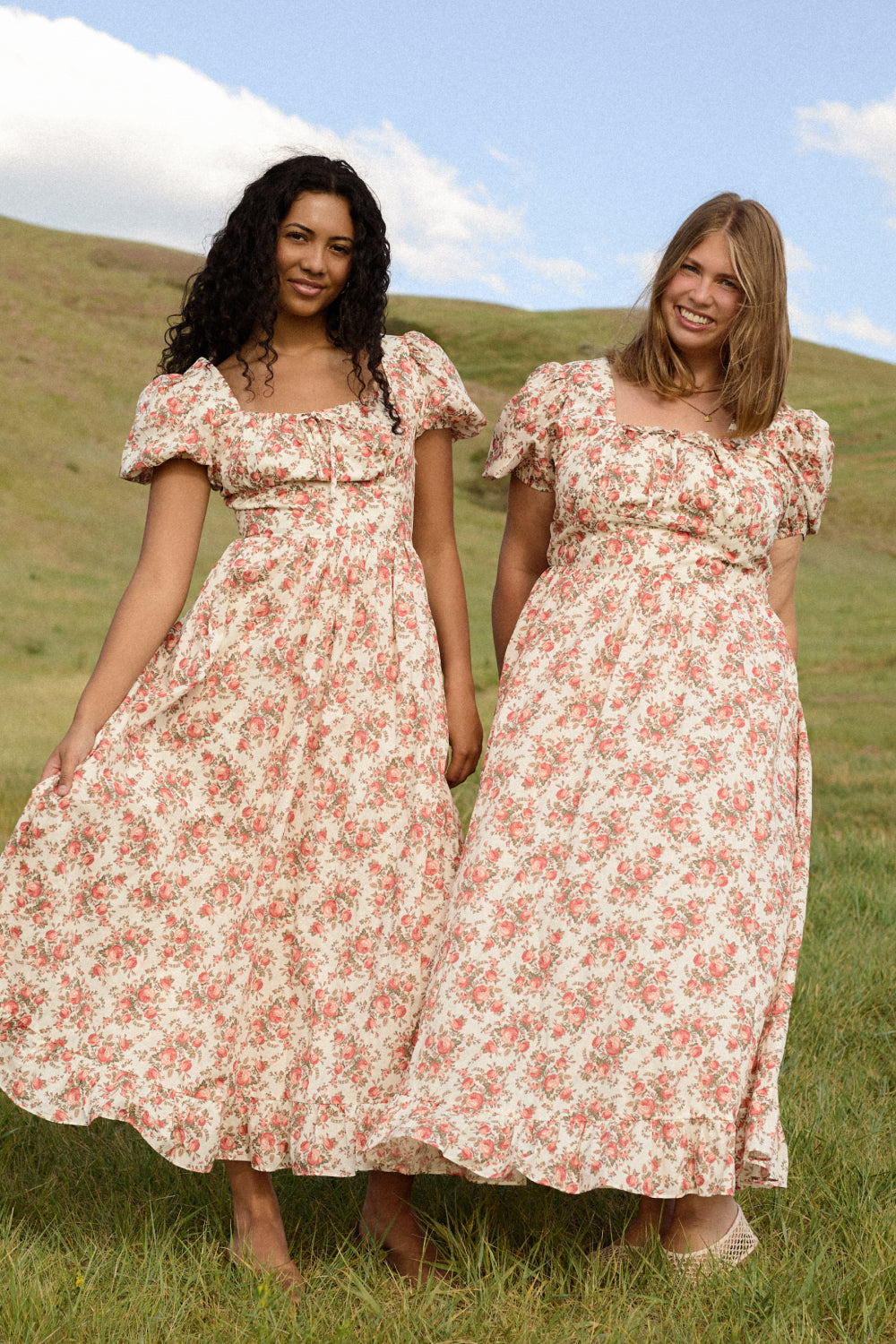 Amira Dress in Ivory Heritage Rose