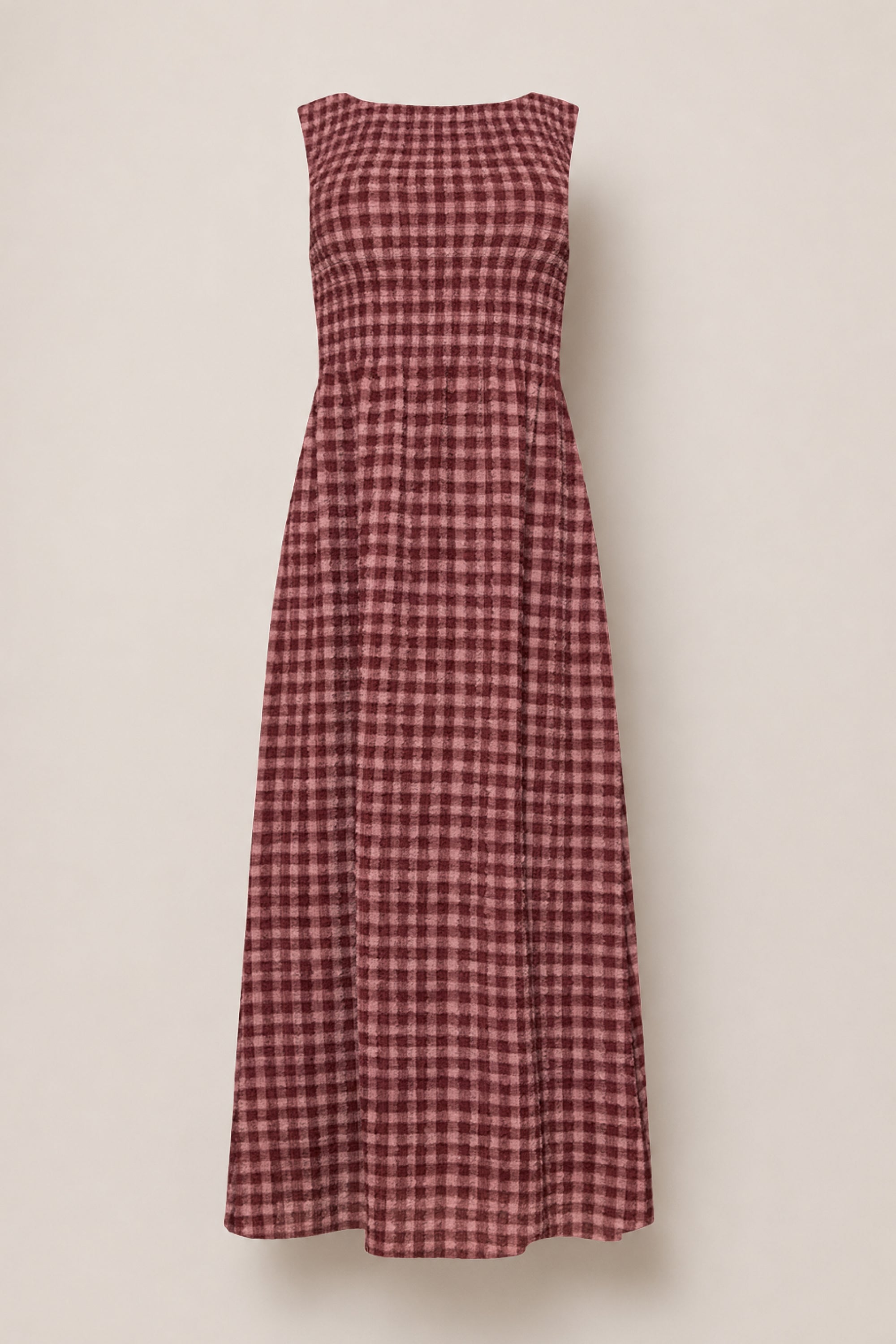 Ana Dress in Cranberry Popcorn Plaid