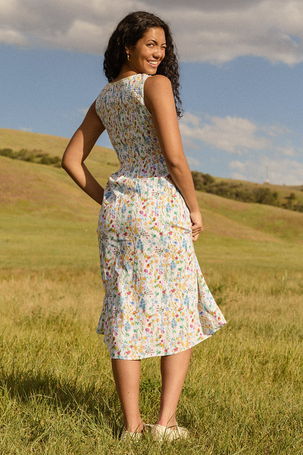 Ana Dress in Floral Fields
