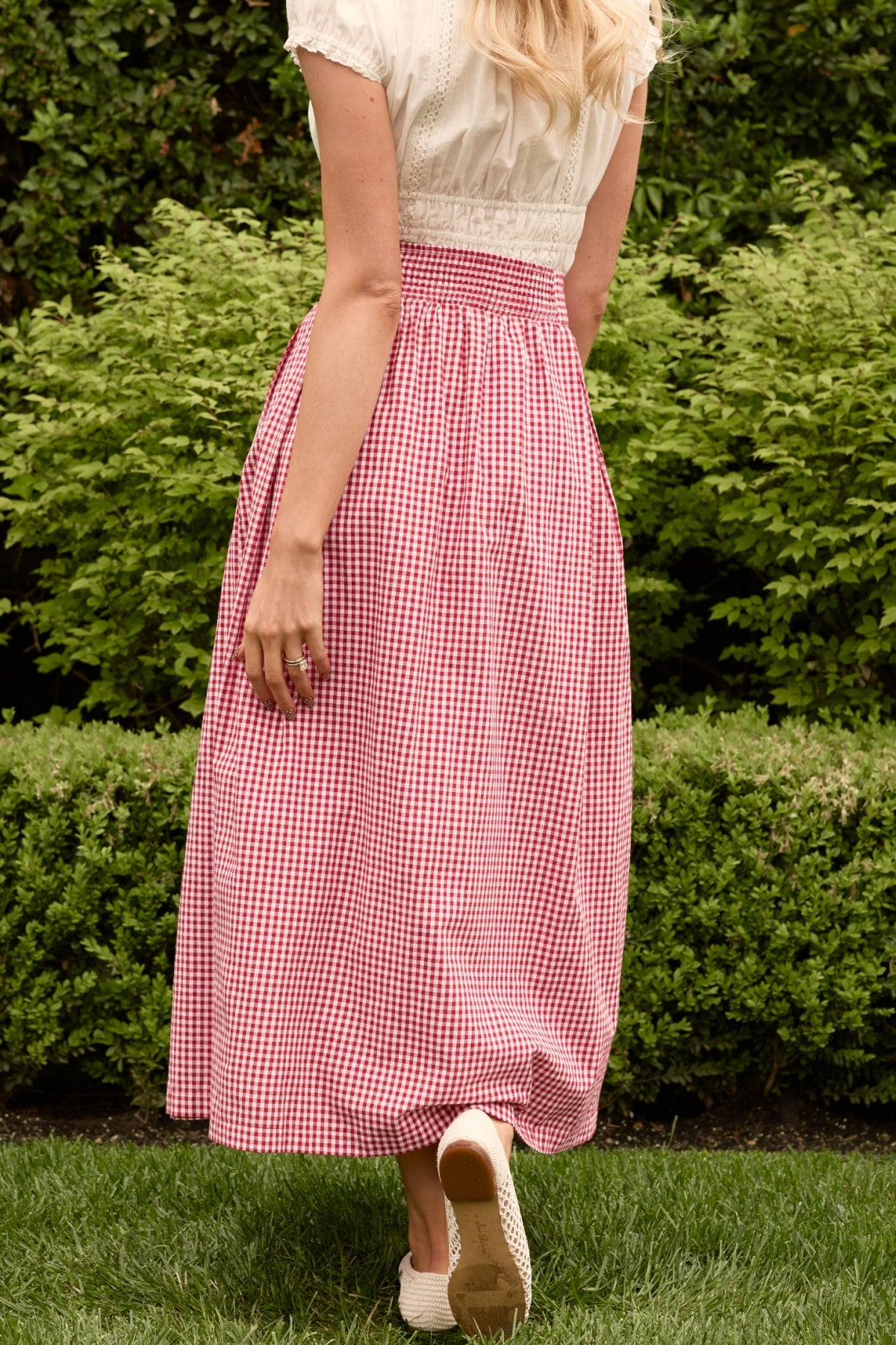 Angela Skirt in Red Gingham