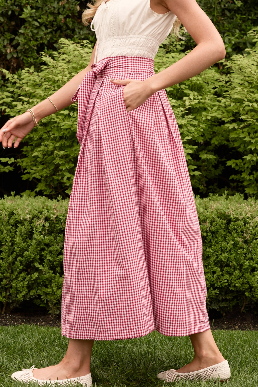 Angela Skirt in Red Gingham