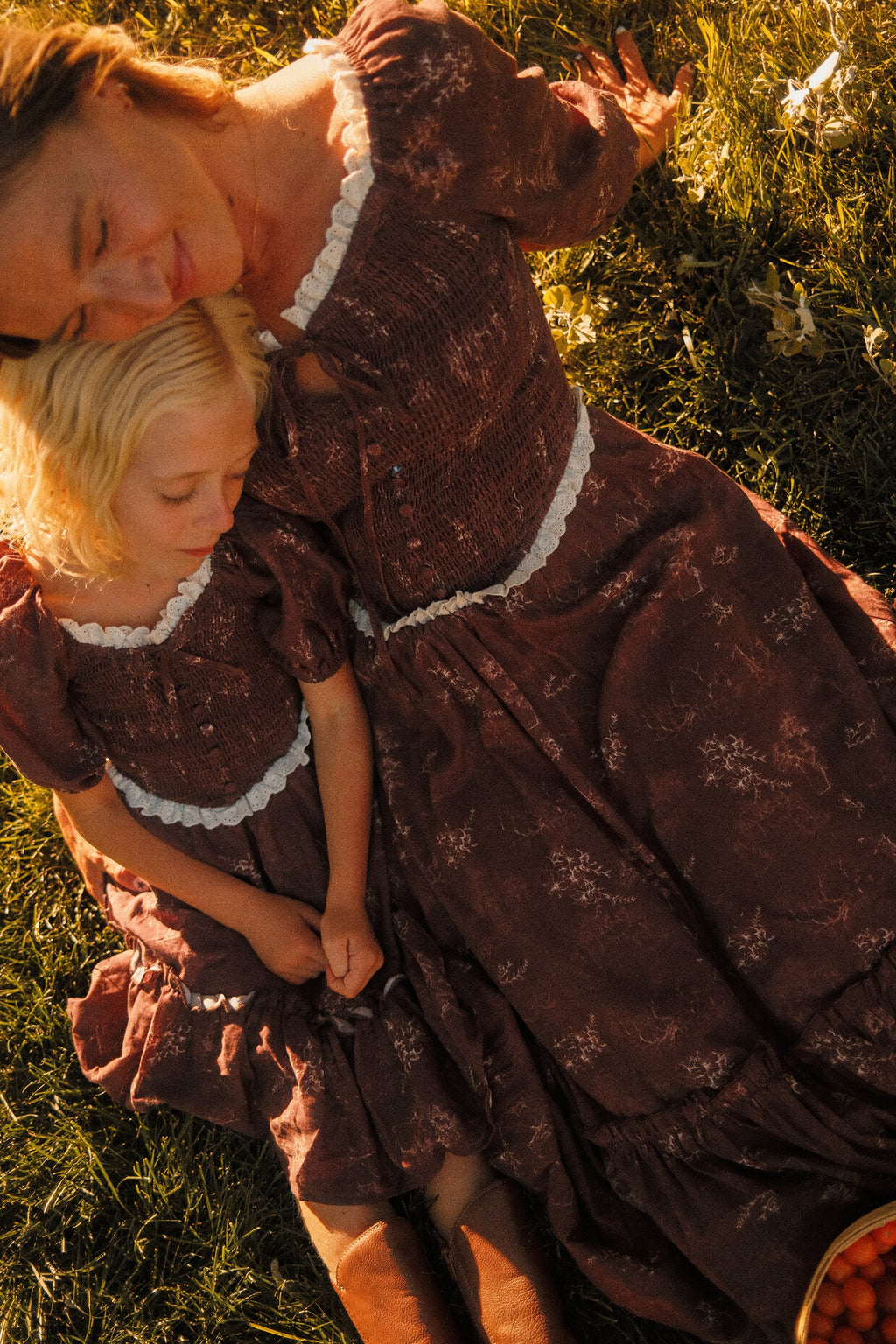 Asha Dress in Warm Cocoa Valencia Toile