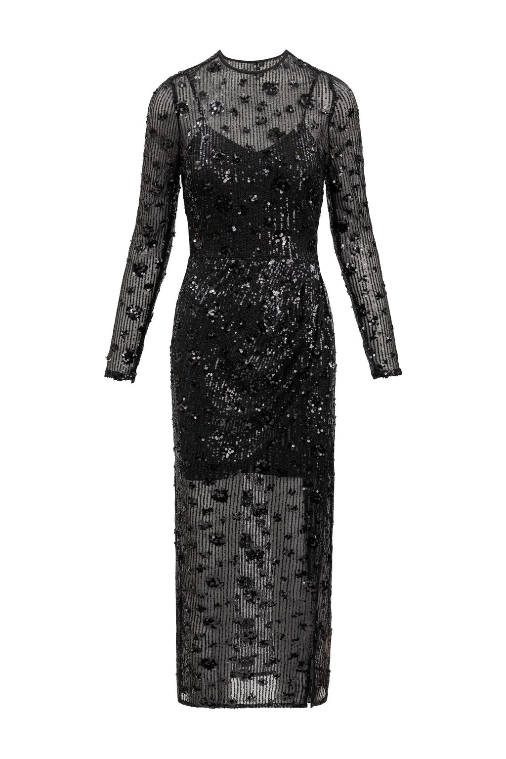 Belinda Dress in Black Sequin