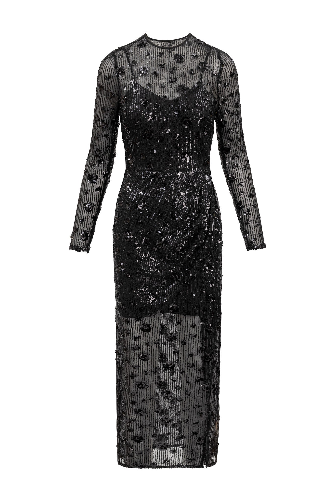 Belinda Dress in Black Sequin
