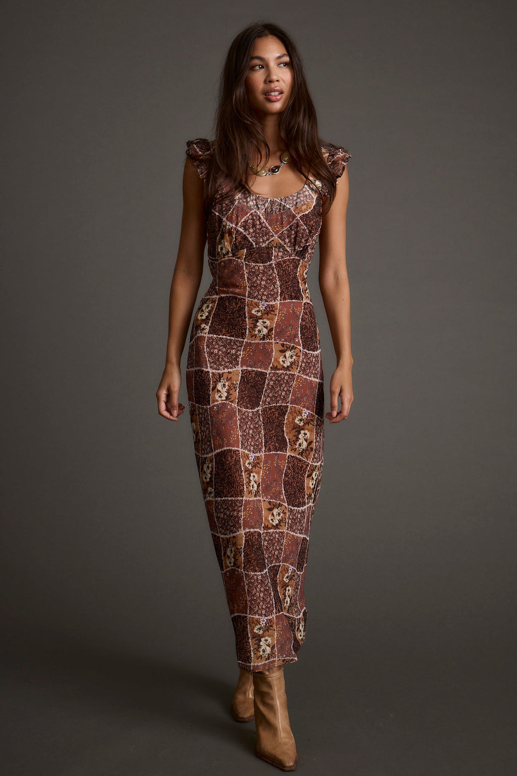 Bree Patchwork Midi Dress