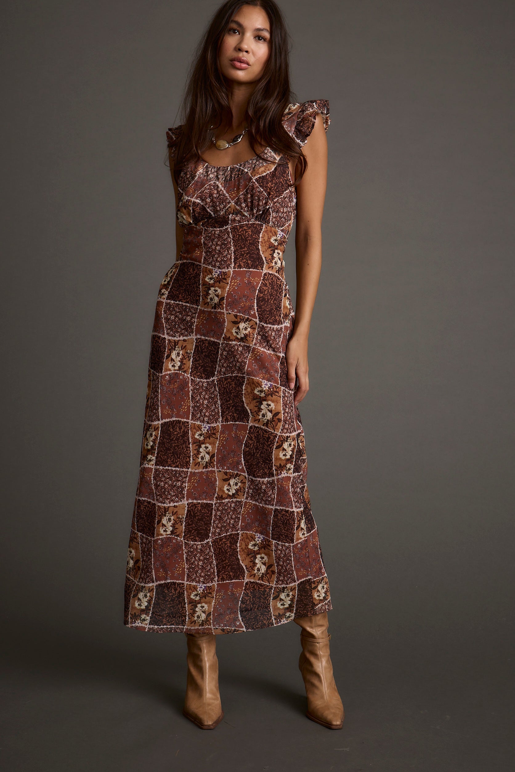 Bree Patchwork Midi Dress