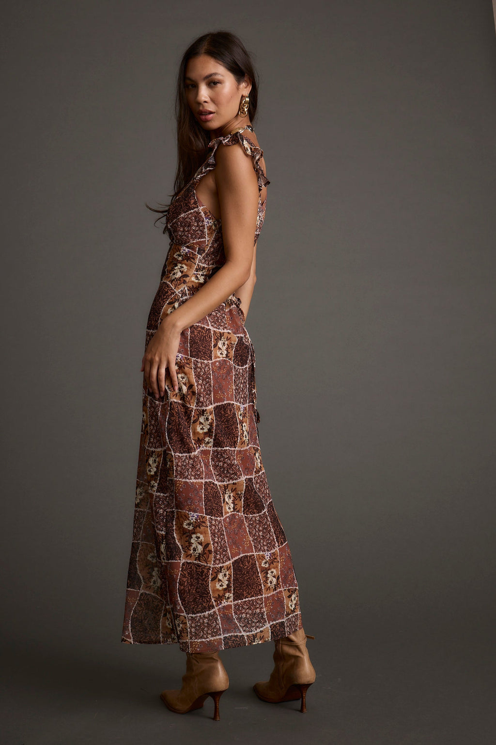 Bree Patchwork Midi Dress