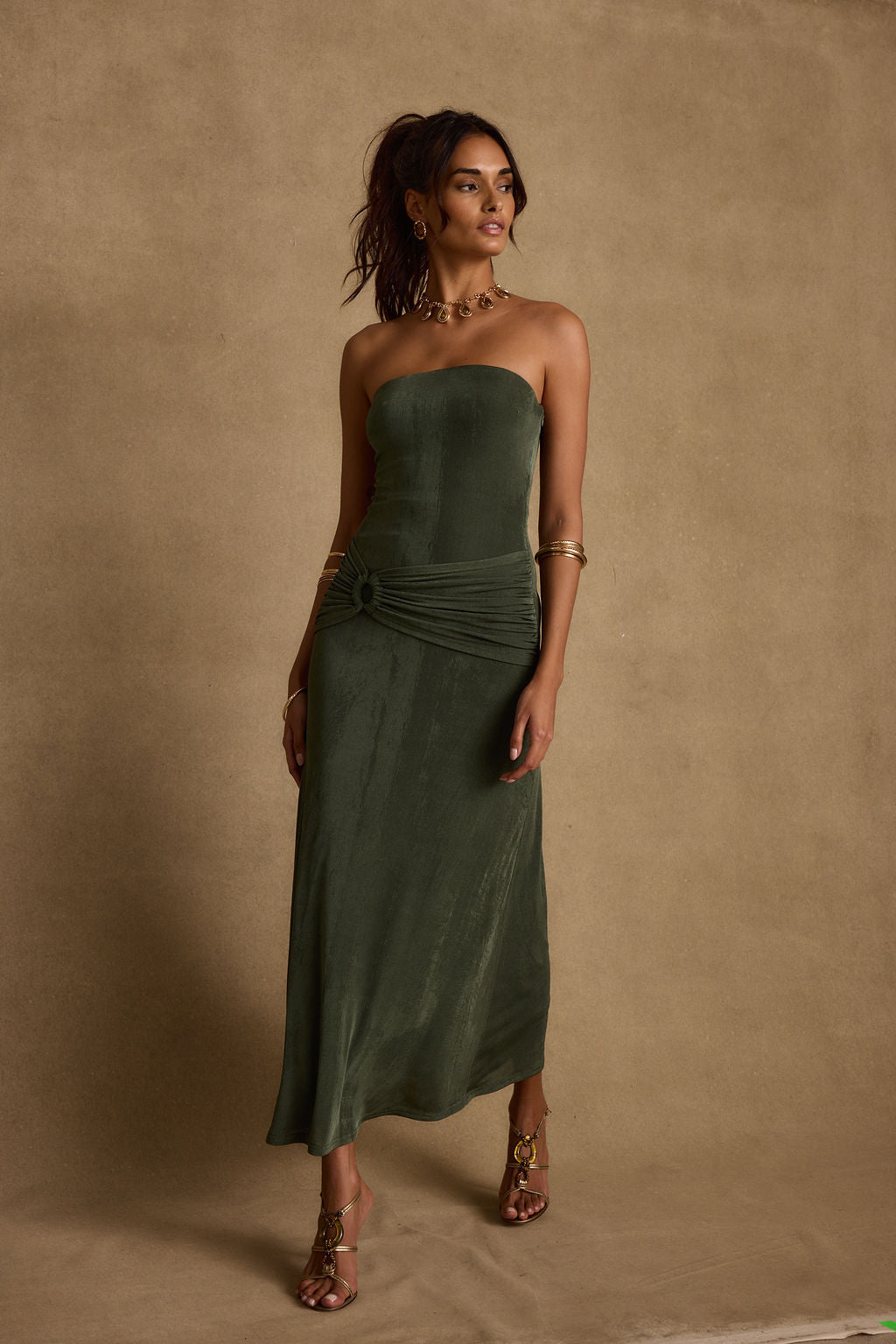 Cala Sol Emerald Maxi Dress