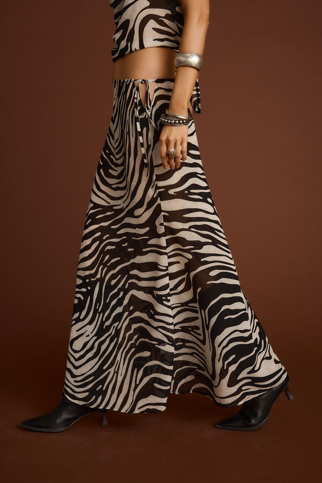 Celia Zebra Maxi Skirt