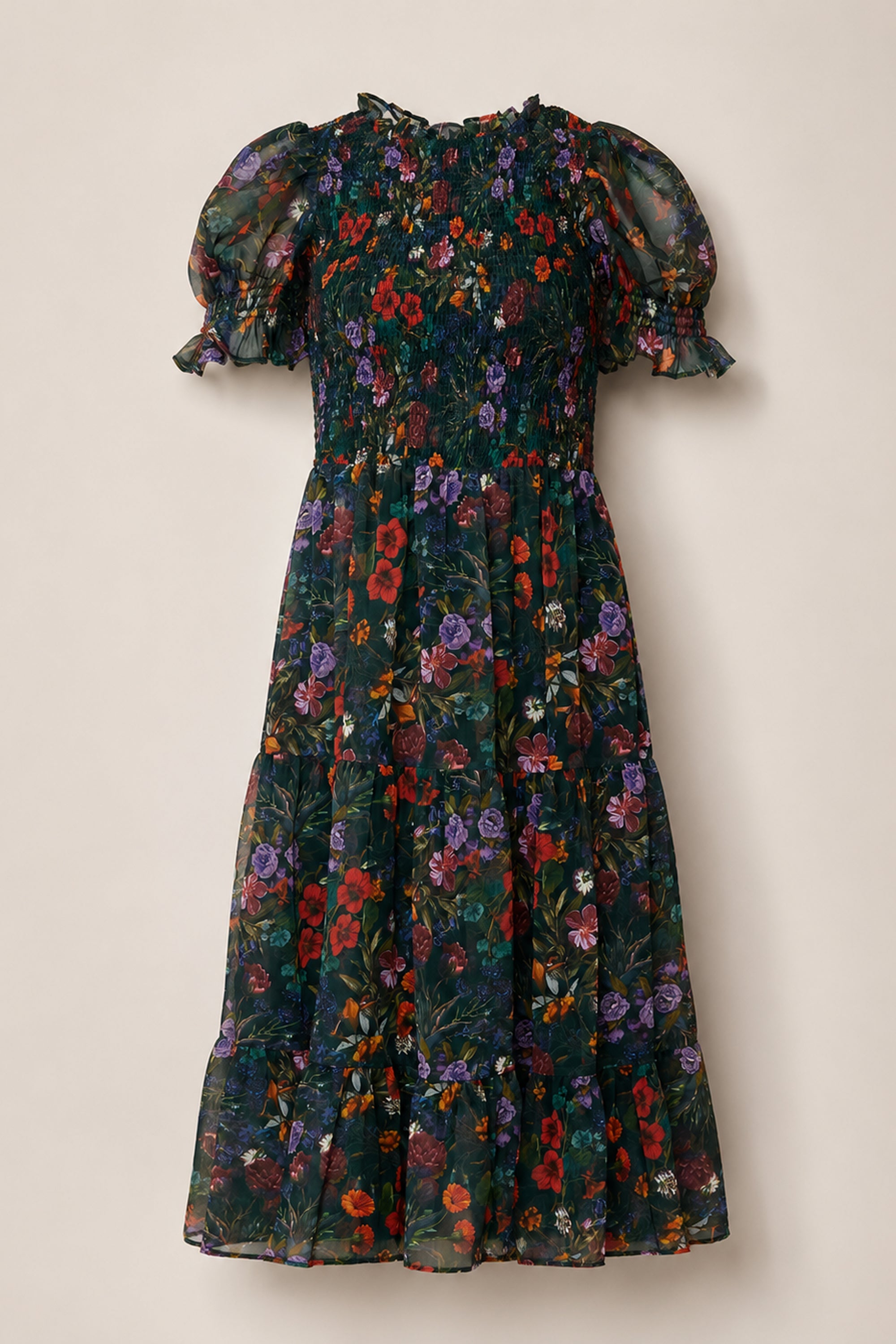 Cordelia Dress in Evergreen Vivid Meadow