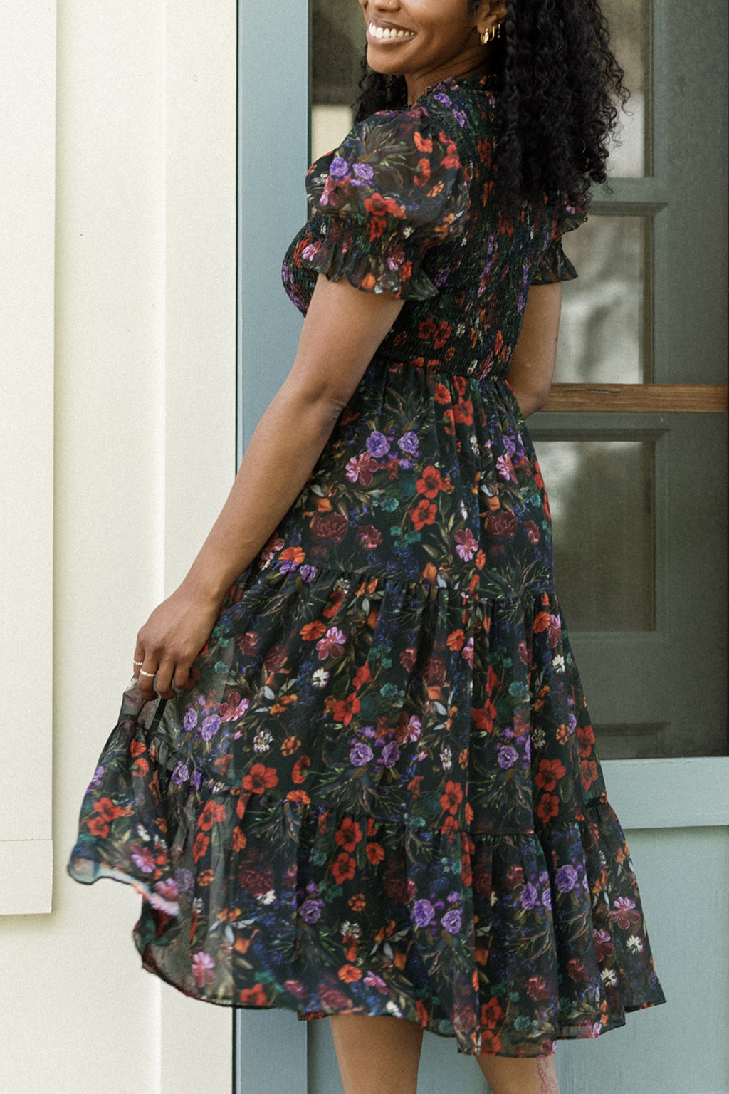 Cordelia Dress in Evergreen Vivid Meadow