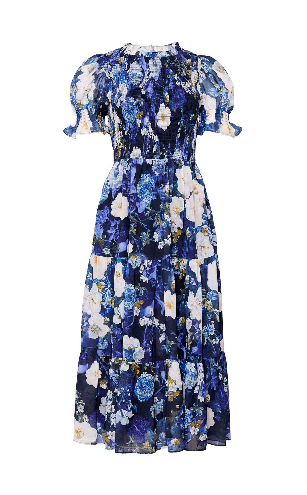 Cordelia Dress in Winter Rose Garden