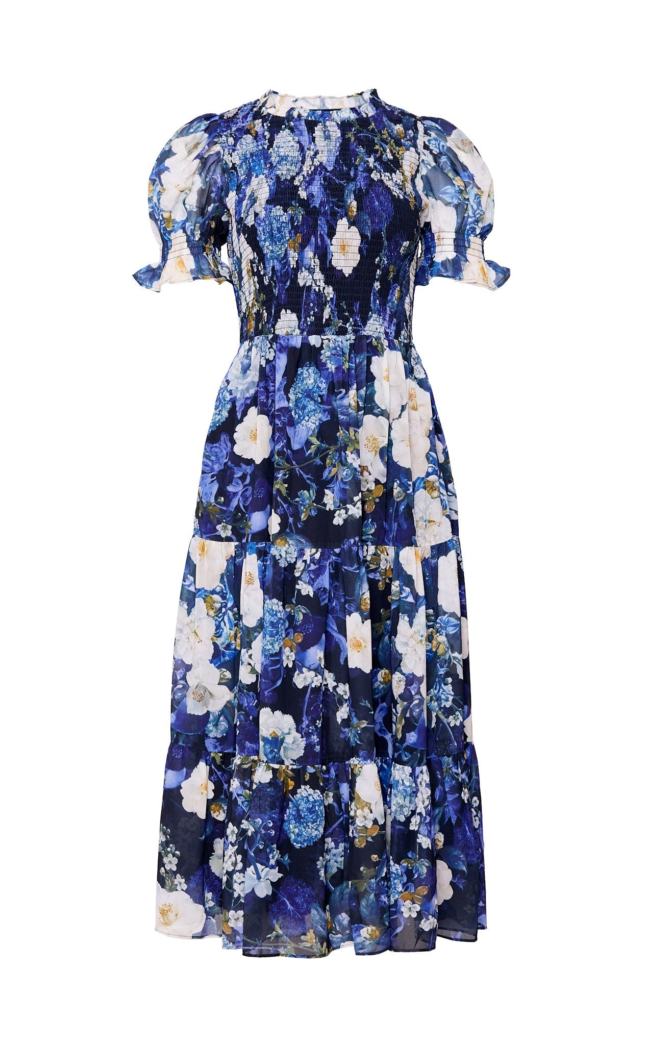 Cordelia Dress in Winter Rose Garden