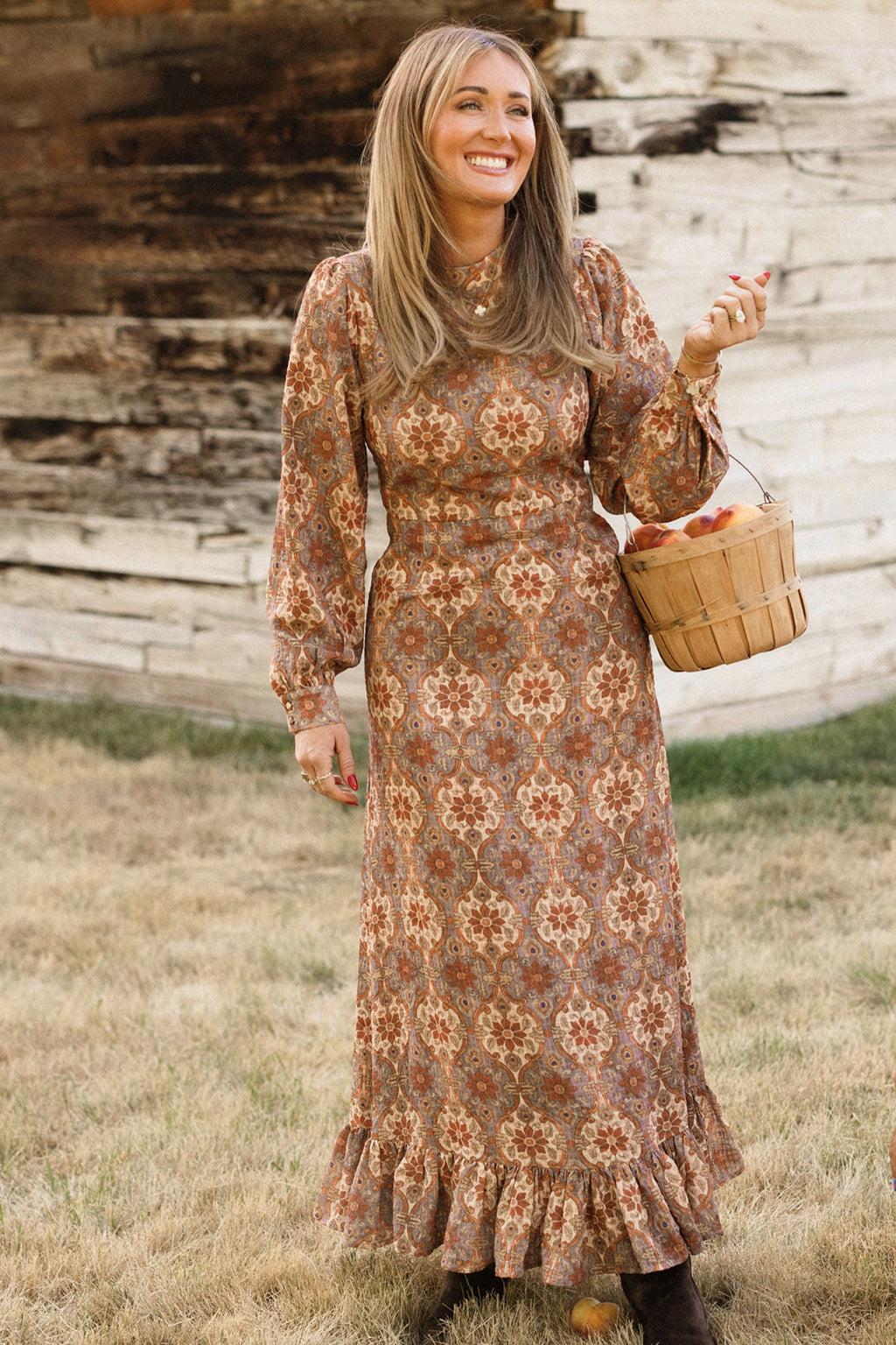 Draper Dress in Golden Hour Tesserae
