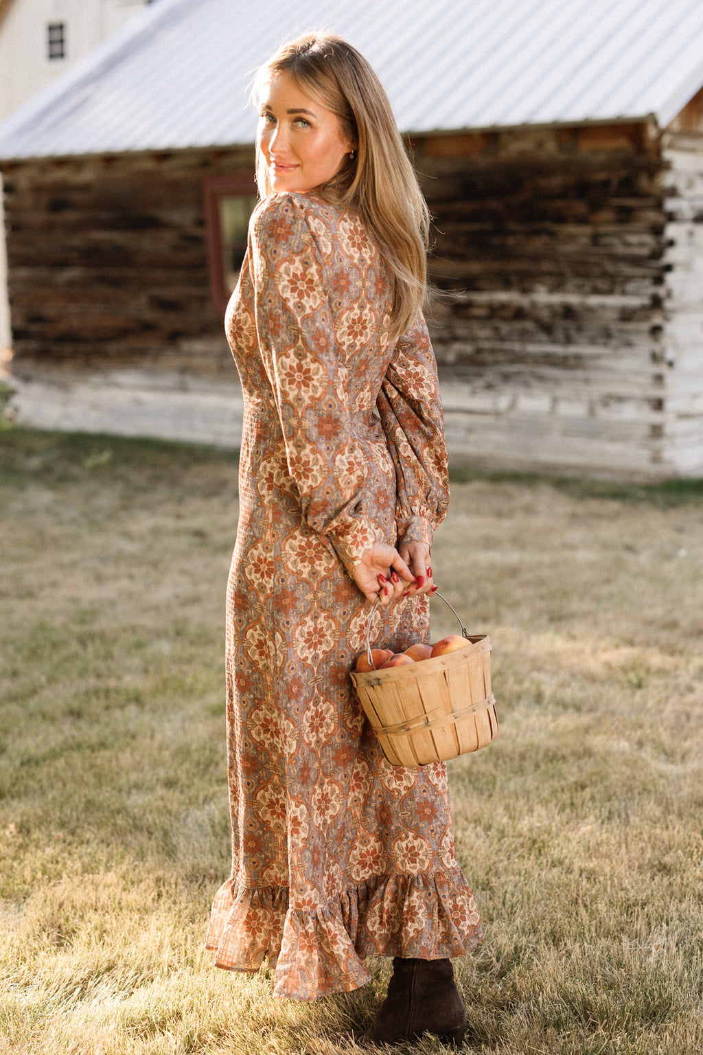 Draper Dress in Golden Hour Tesserae