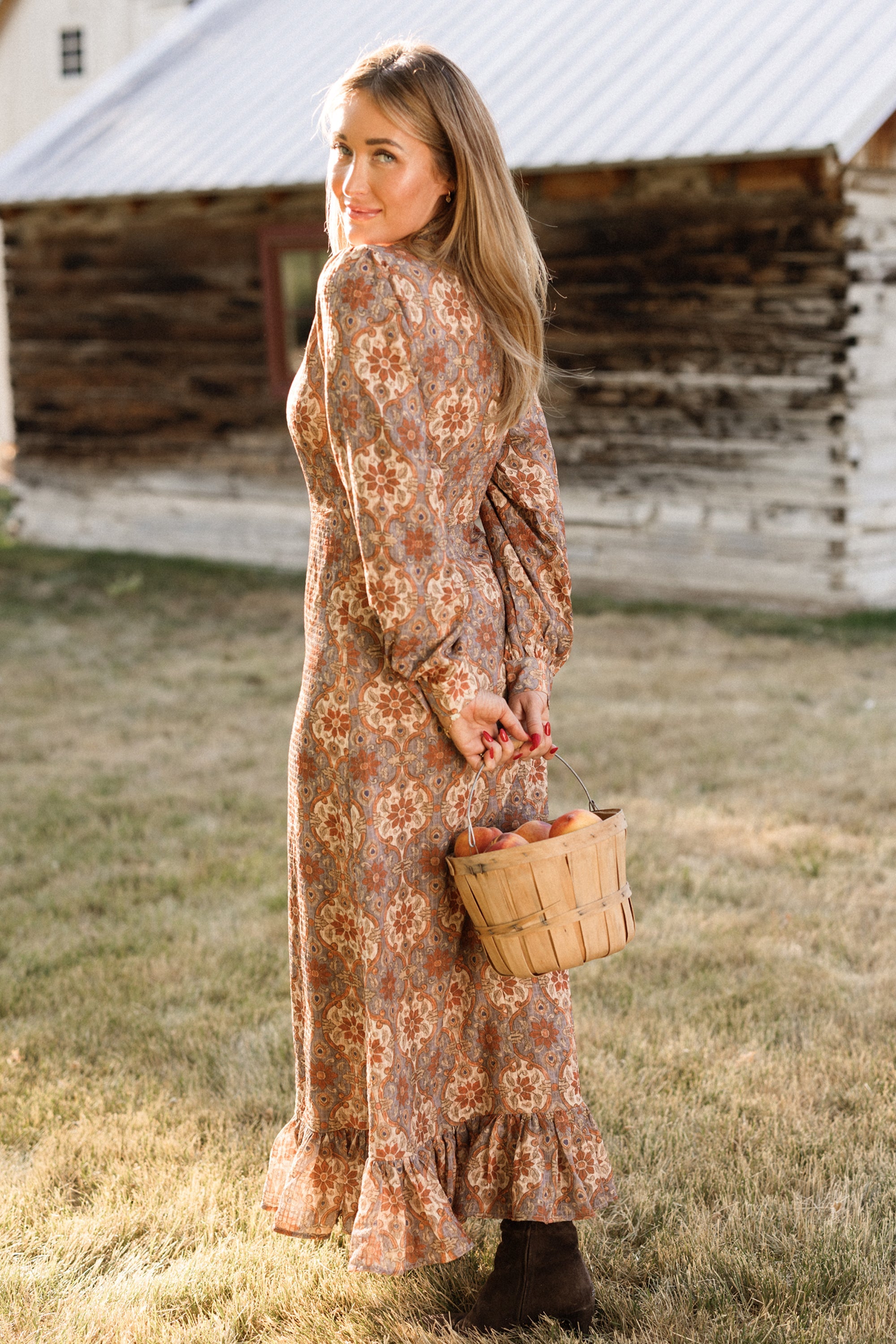 Draper Dress in Golden Hour Tesserae