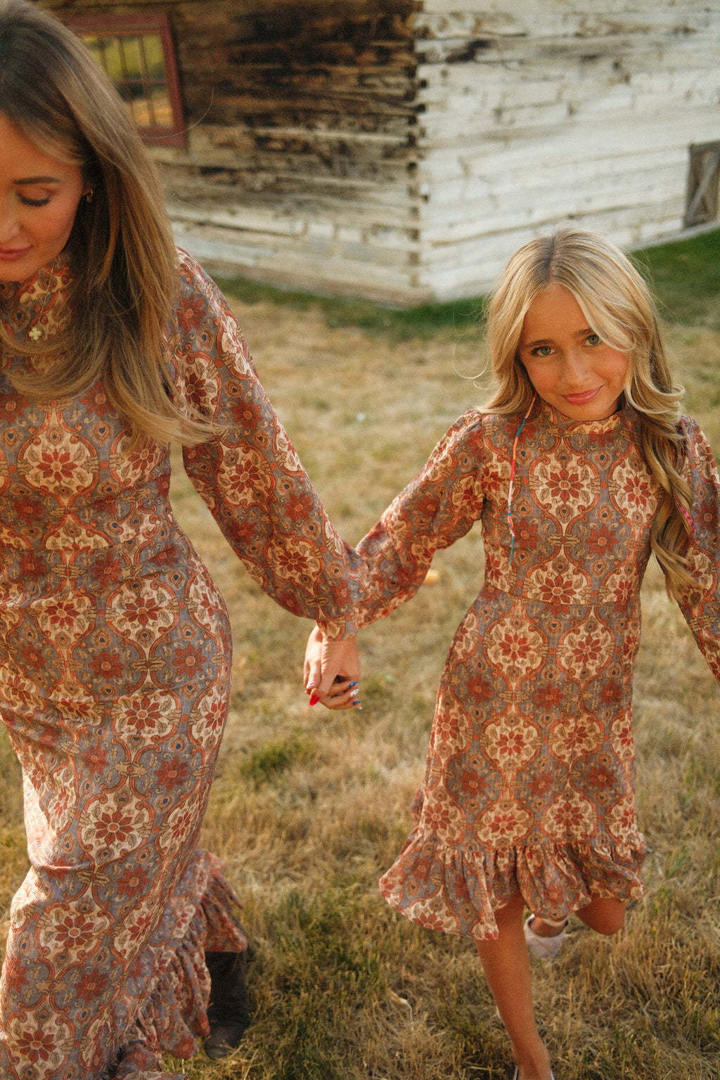 Draper Dress in Golden Hour Tesserae