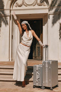 Belle De Nuit Ivory Satin Maxi Skirt