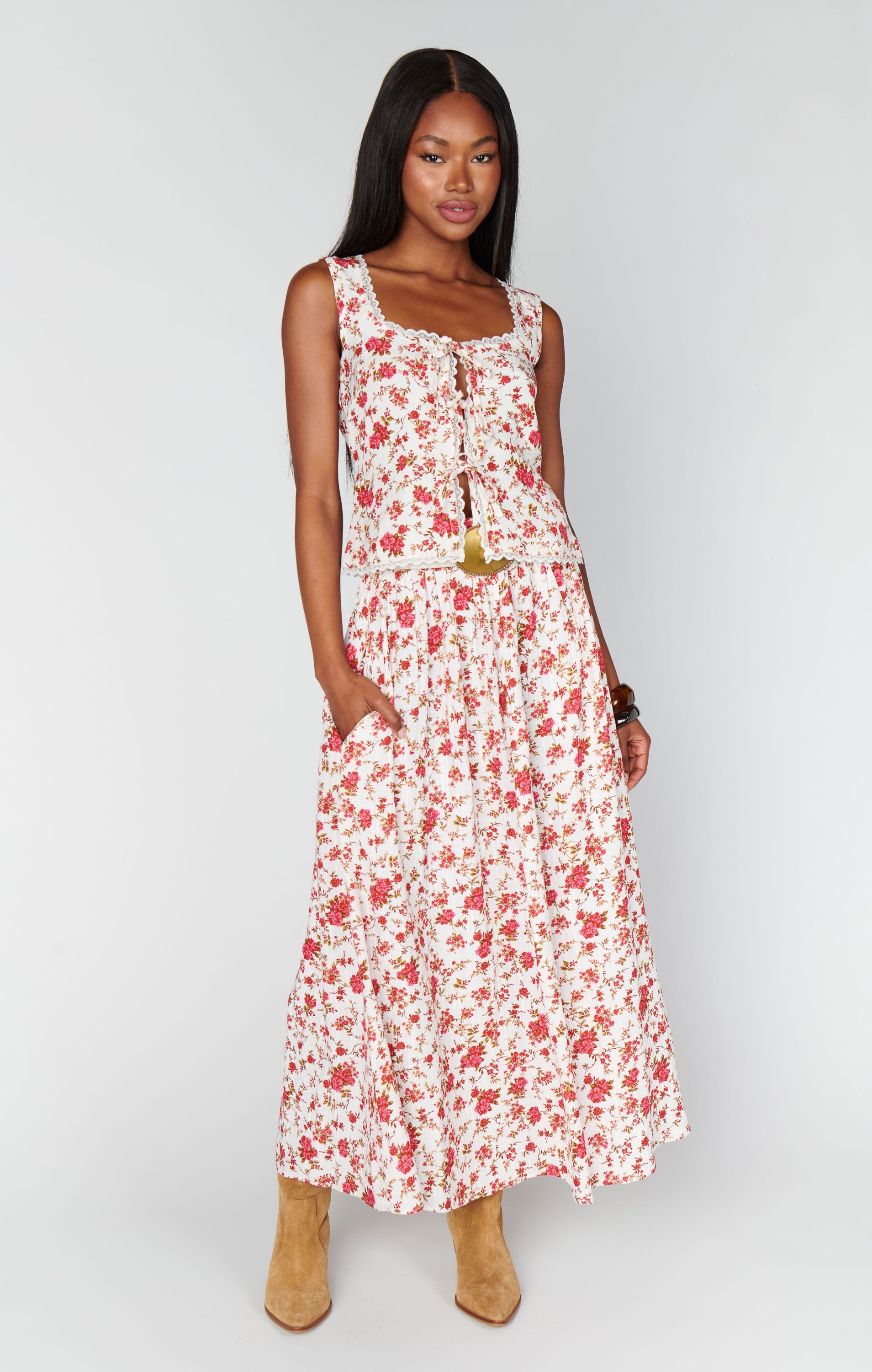 Adrianna Maxi Skirt ~ Southern Roses