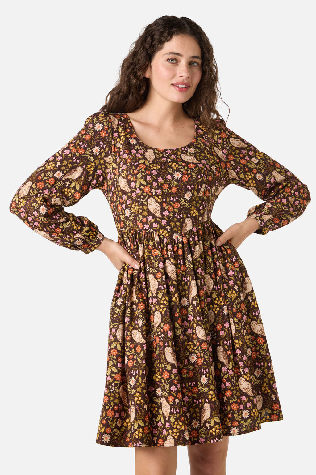 Forest Owl Mini Dress