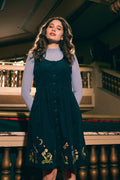 Midnight Garden Embroidered Cord Dress